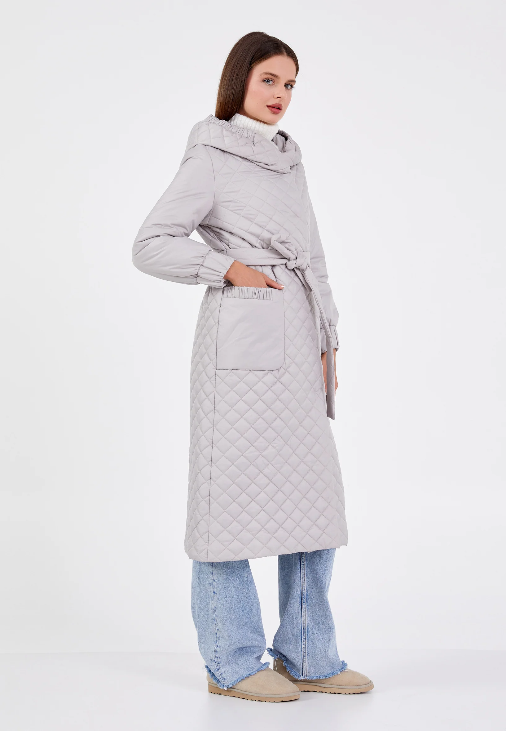 Polyester Solid Color Regular Coat cln2374 - Image 19