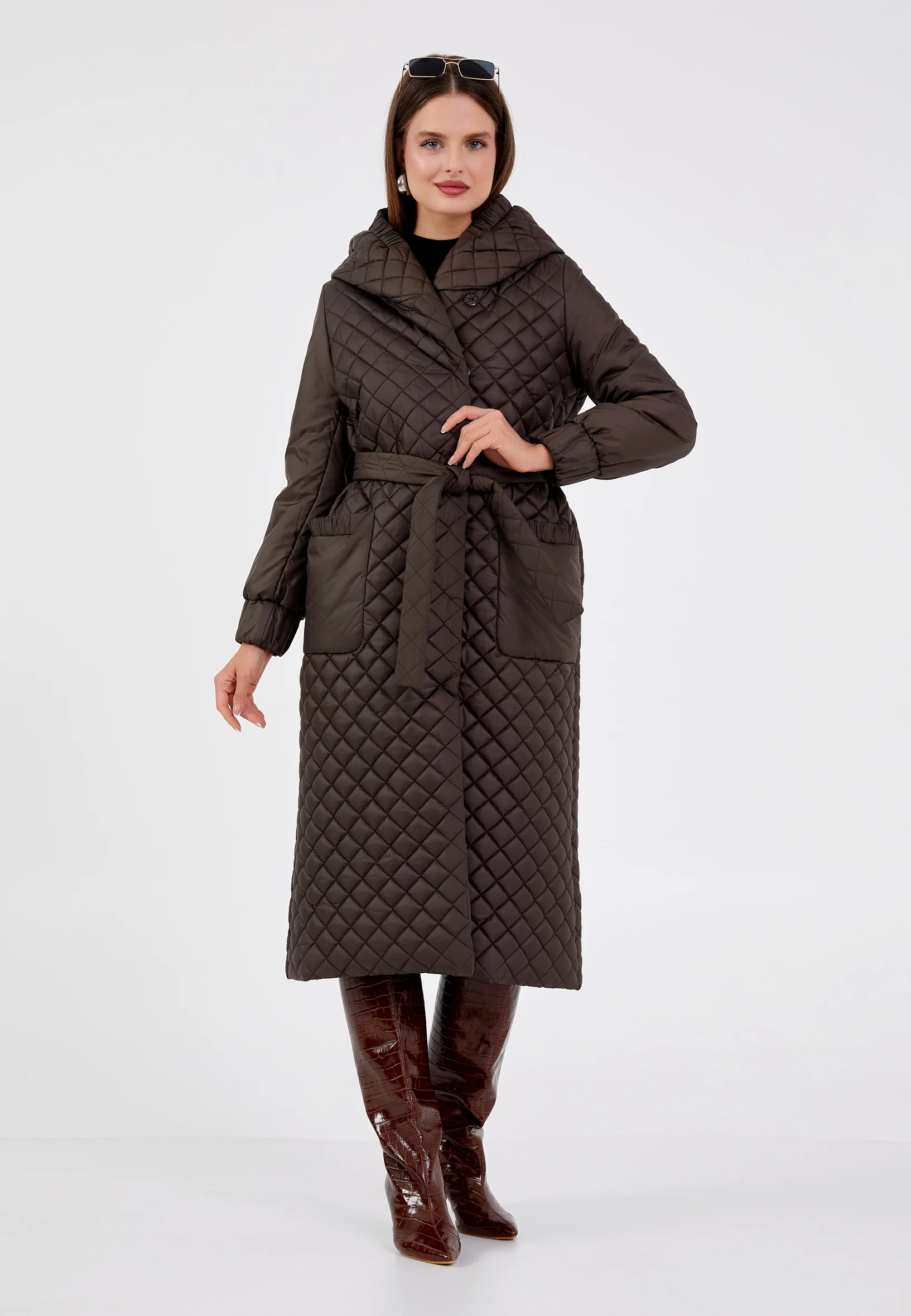 Polyester Solid Color Regular Coat cln2374 - Image 2