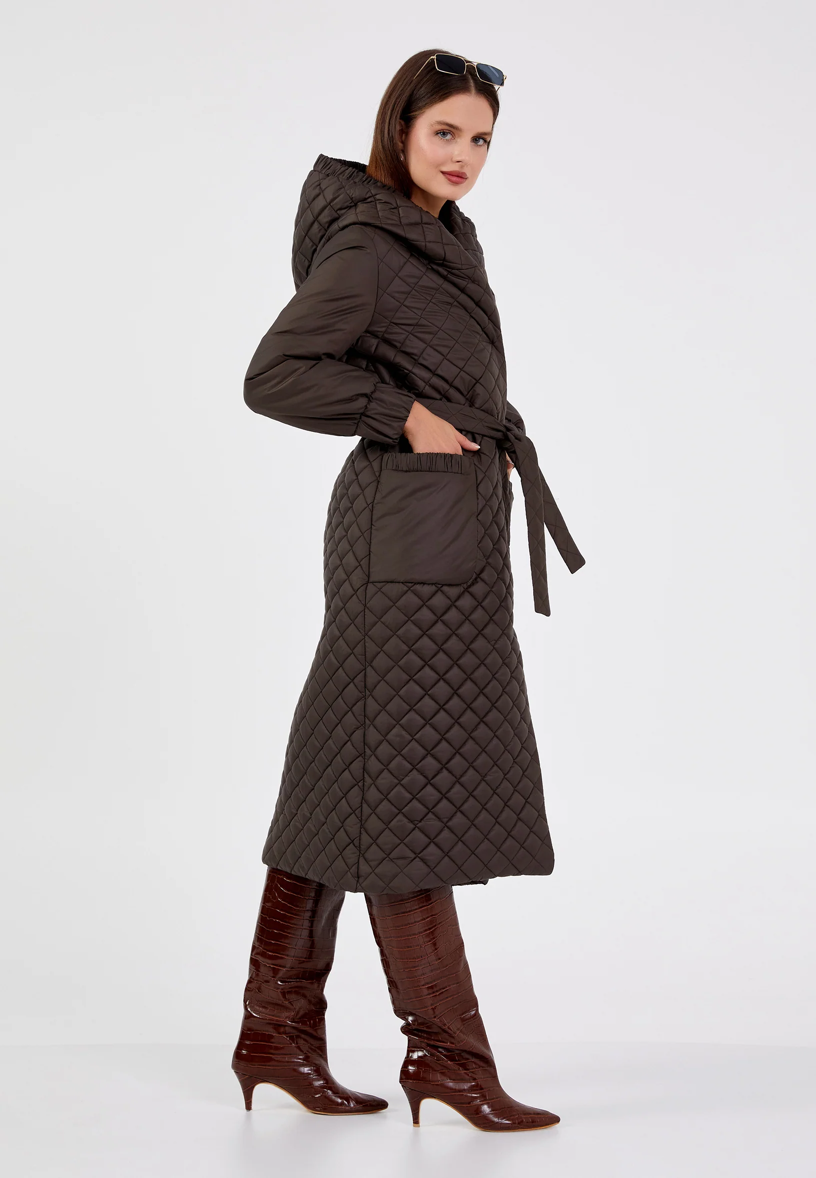 Polyester Solid Color Regular Coat cln2374 - Image 3