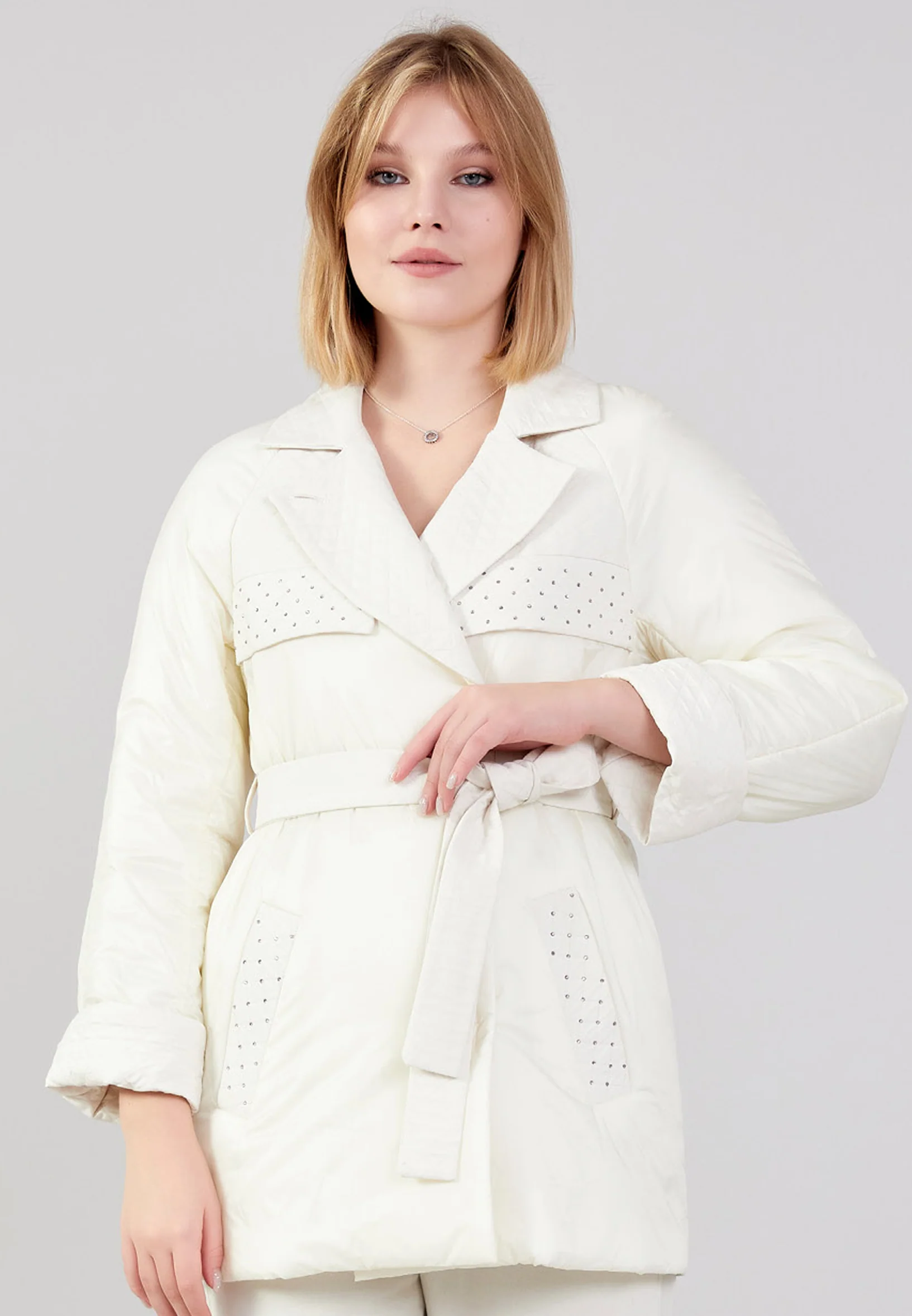 Polyester Solid Color Regular Coat cln2389 - Image 17