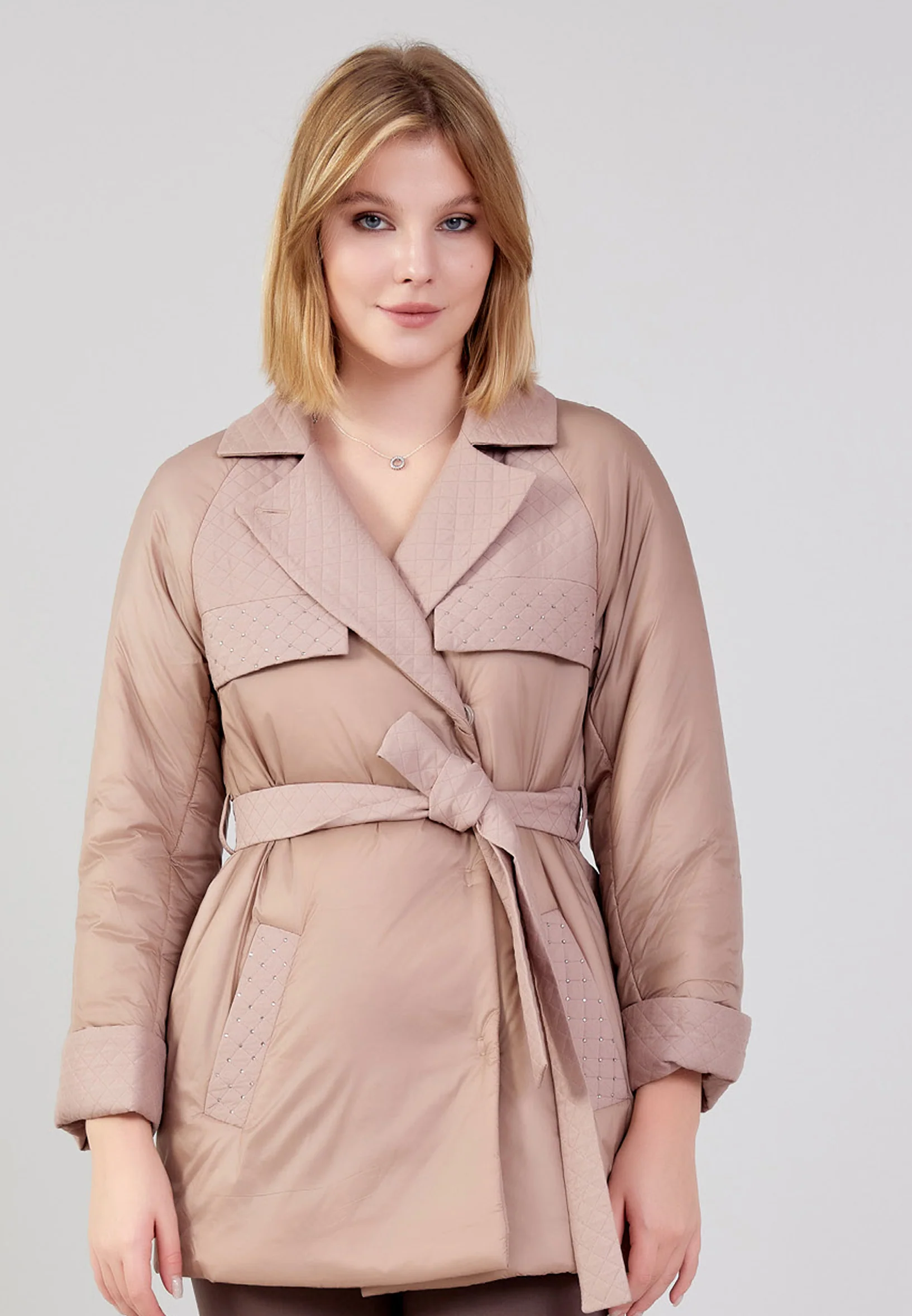 Polyester Solid Color Regular Coat cln2389 - Image 21