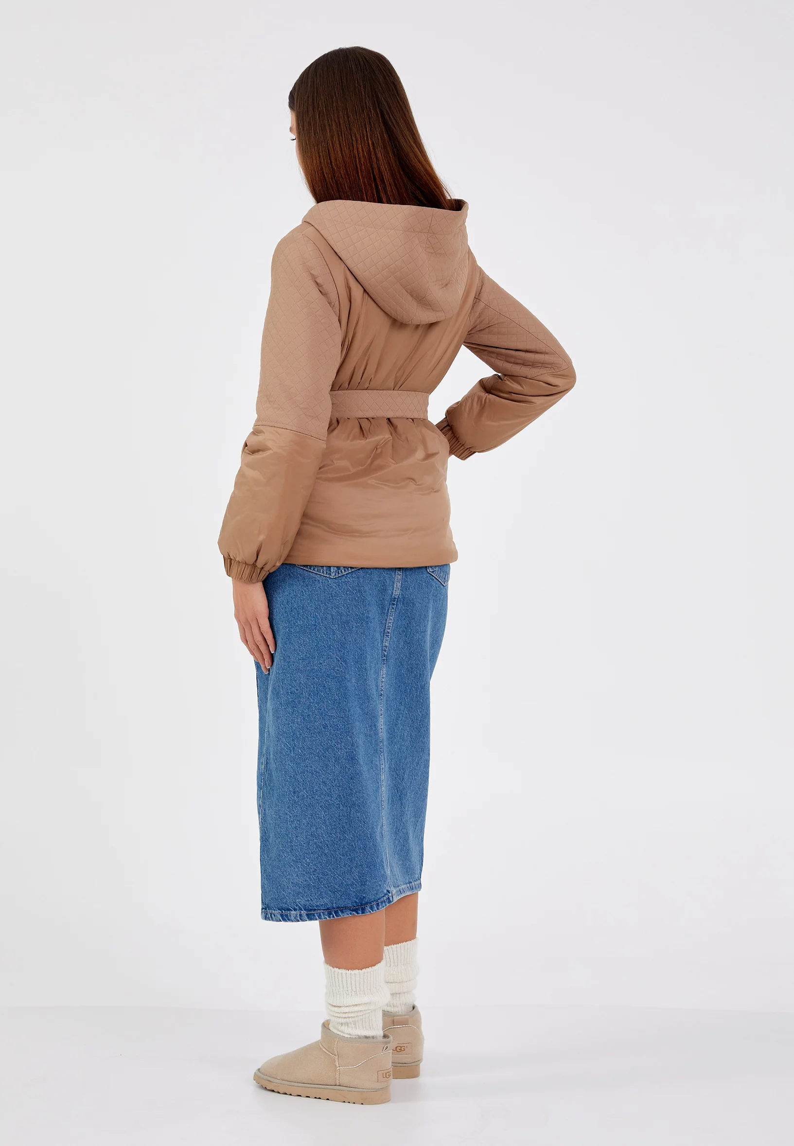 Polyester Solid Color Regular Coat cln2403 - Image 7