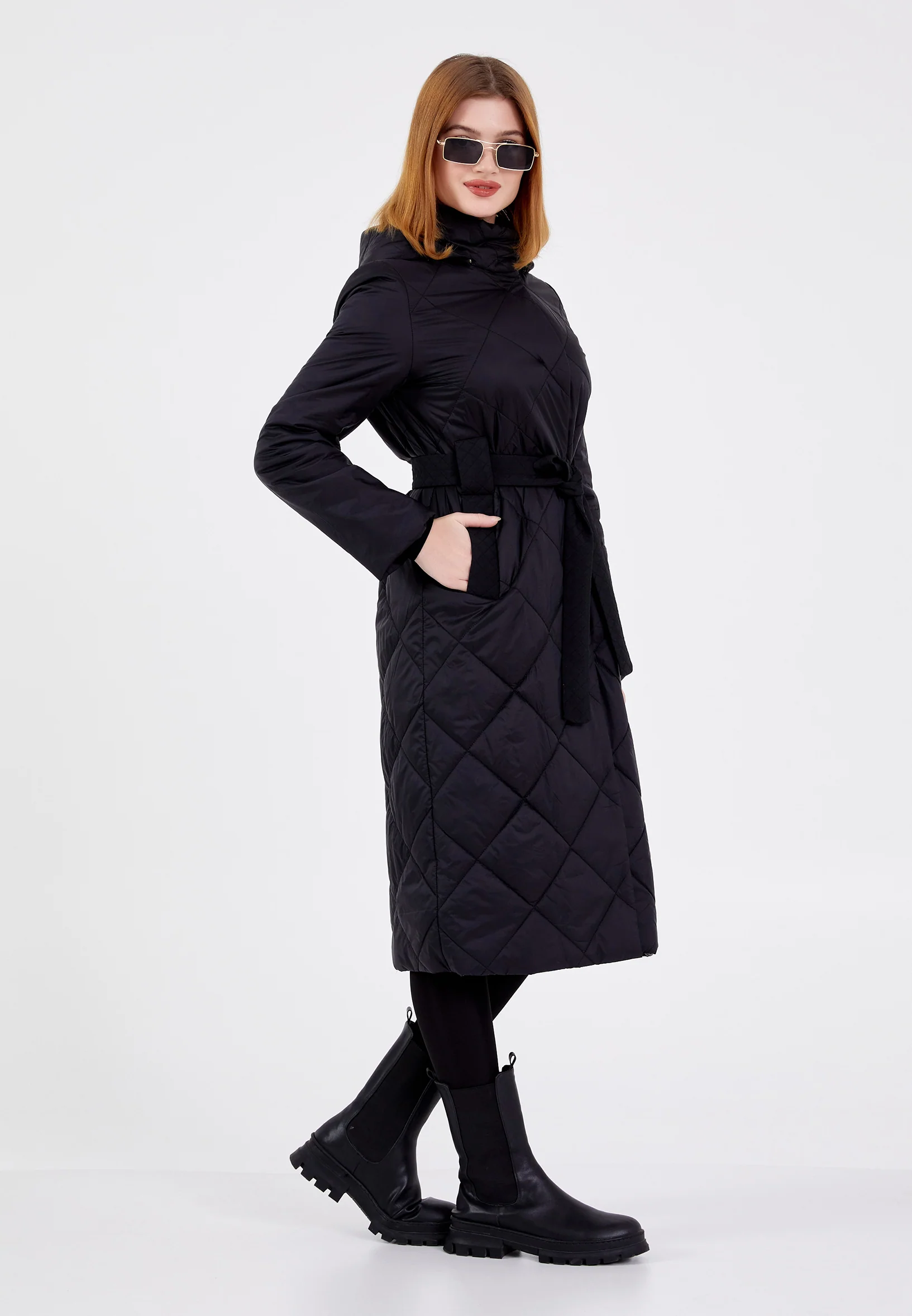 Polyester Solid Color Regular Coat cln2407 - Image 11