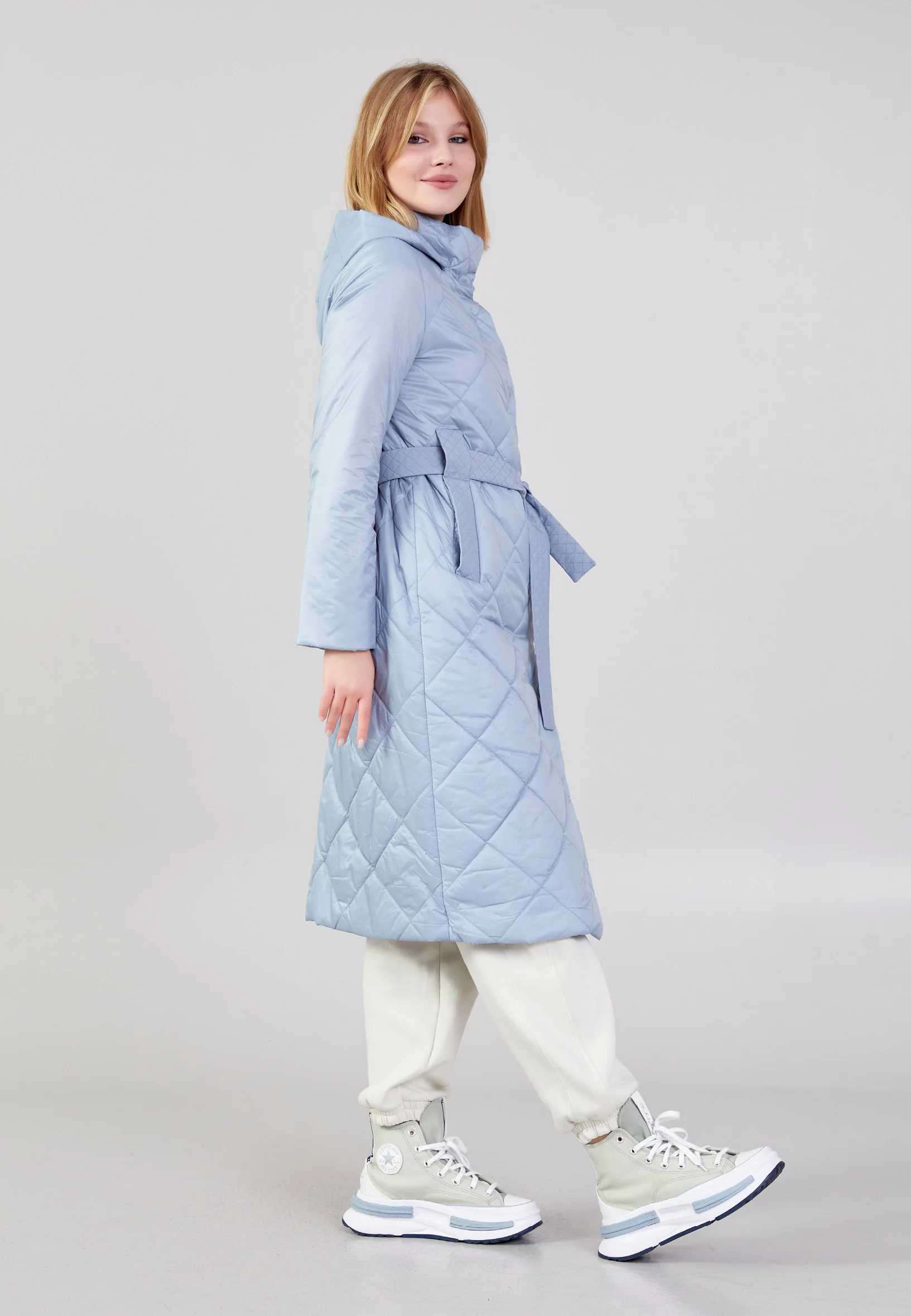 Polyester Solid Color Regular Coat cln2407 - Image 15
