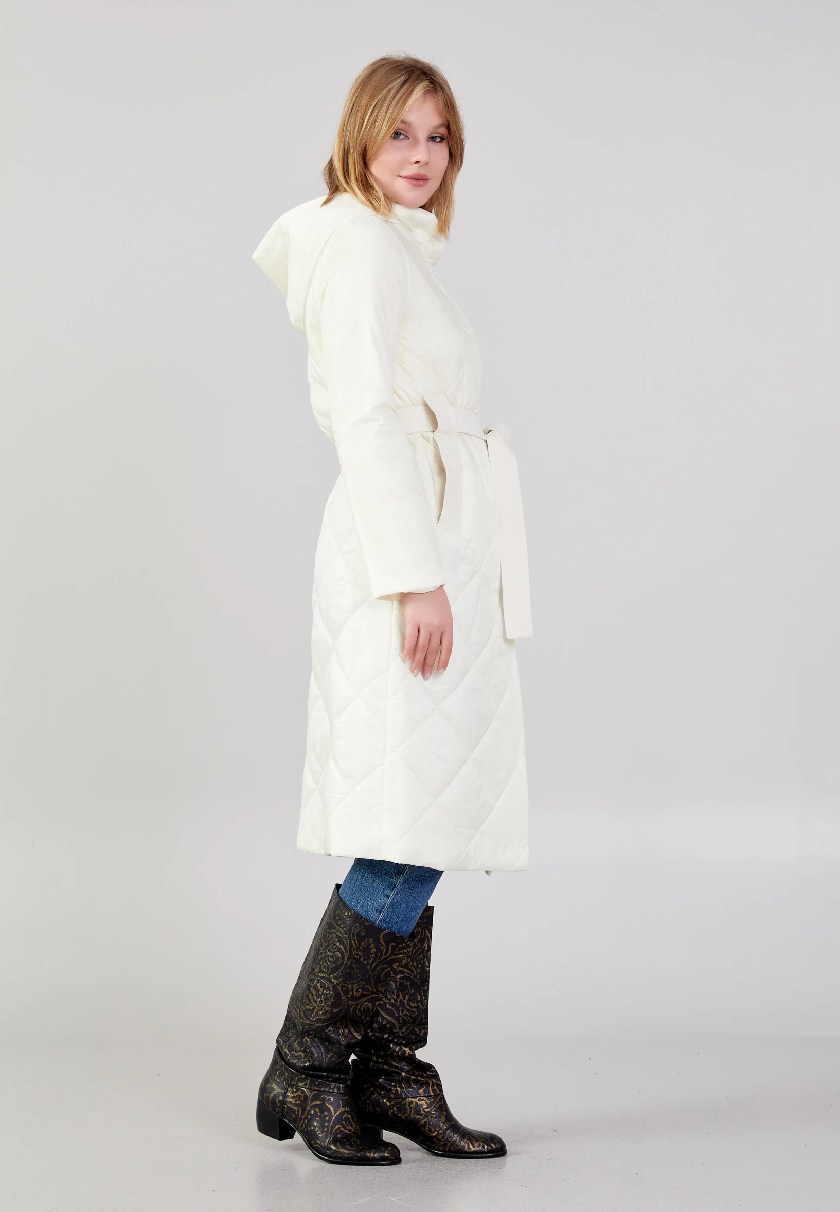 Polyester Solid Color Regular Coat cln2407 - Image 19