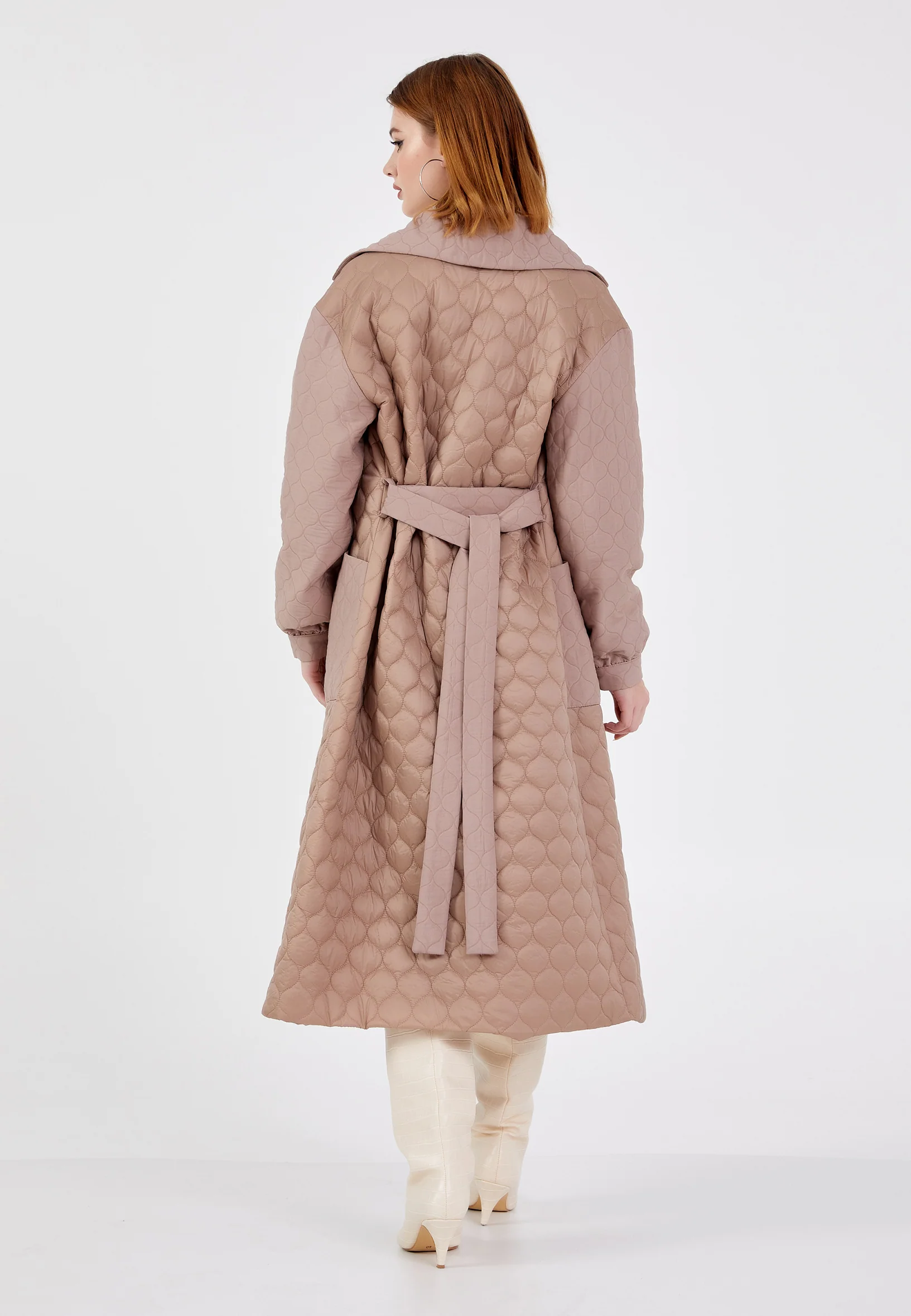 Polyester Solid Color Regular Coat cln2408 - Image 12