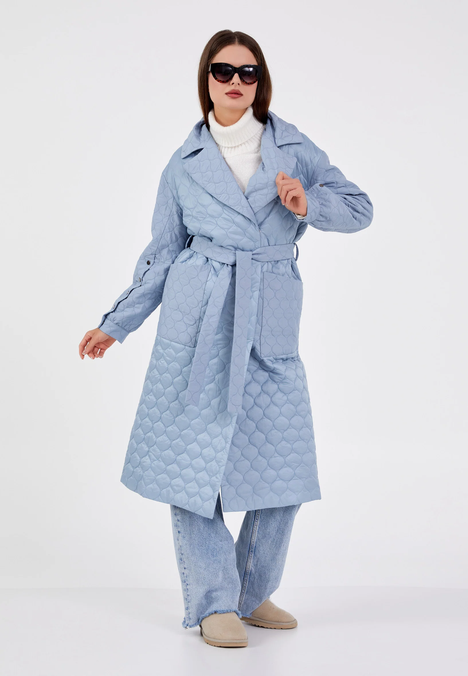 Polyester Solid Color Regular Coat cln2408 - Image 5