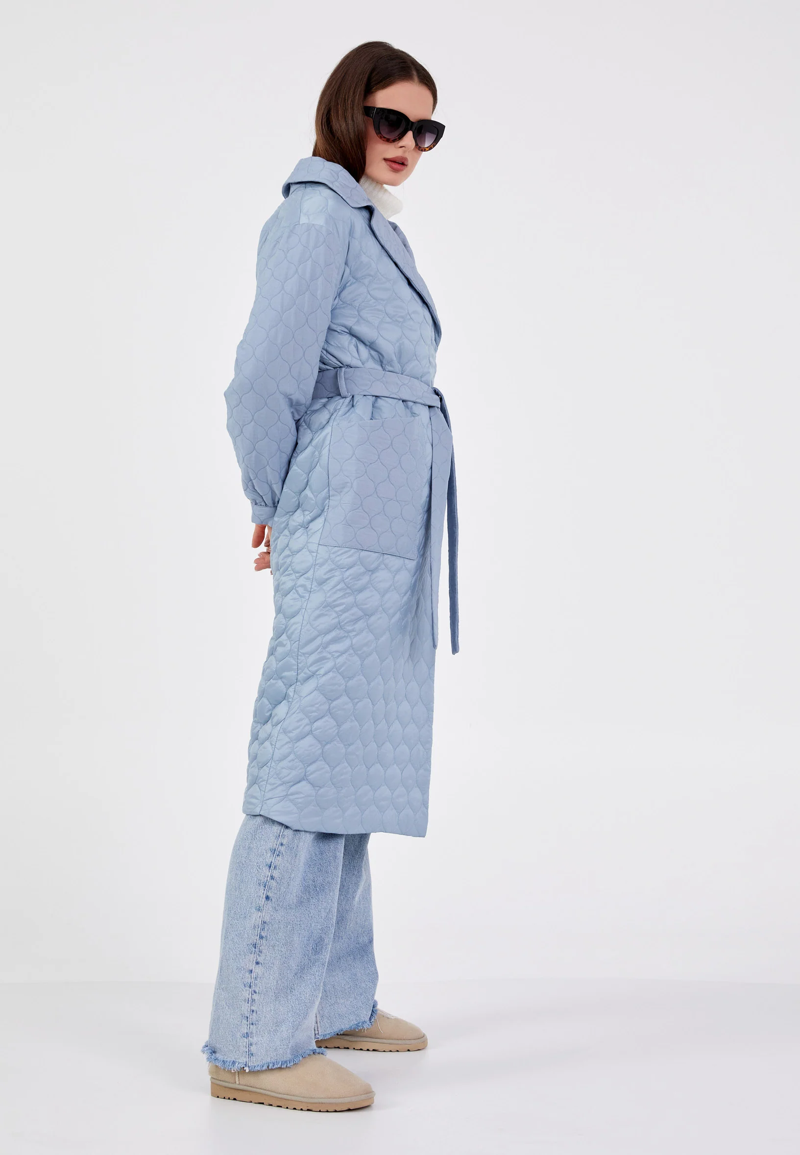 Polyester Solid Color Regular Coat cln2408 - Image 6