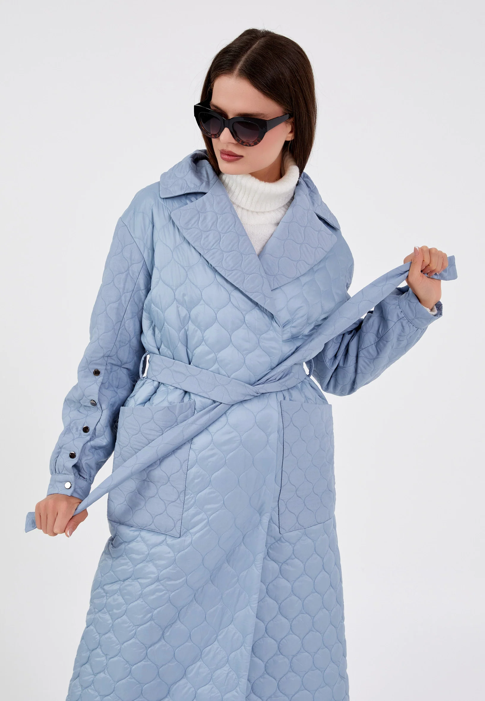 Polyester Solid Color Regular Coat cln2408 - Image 8