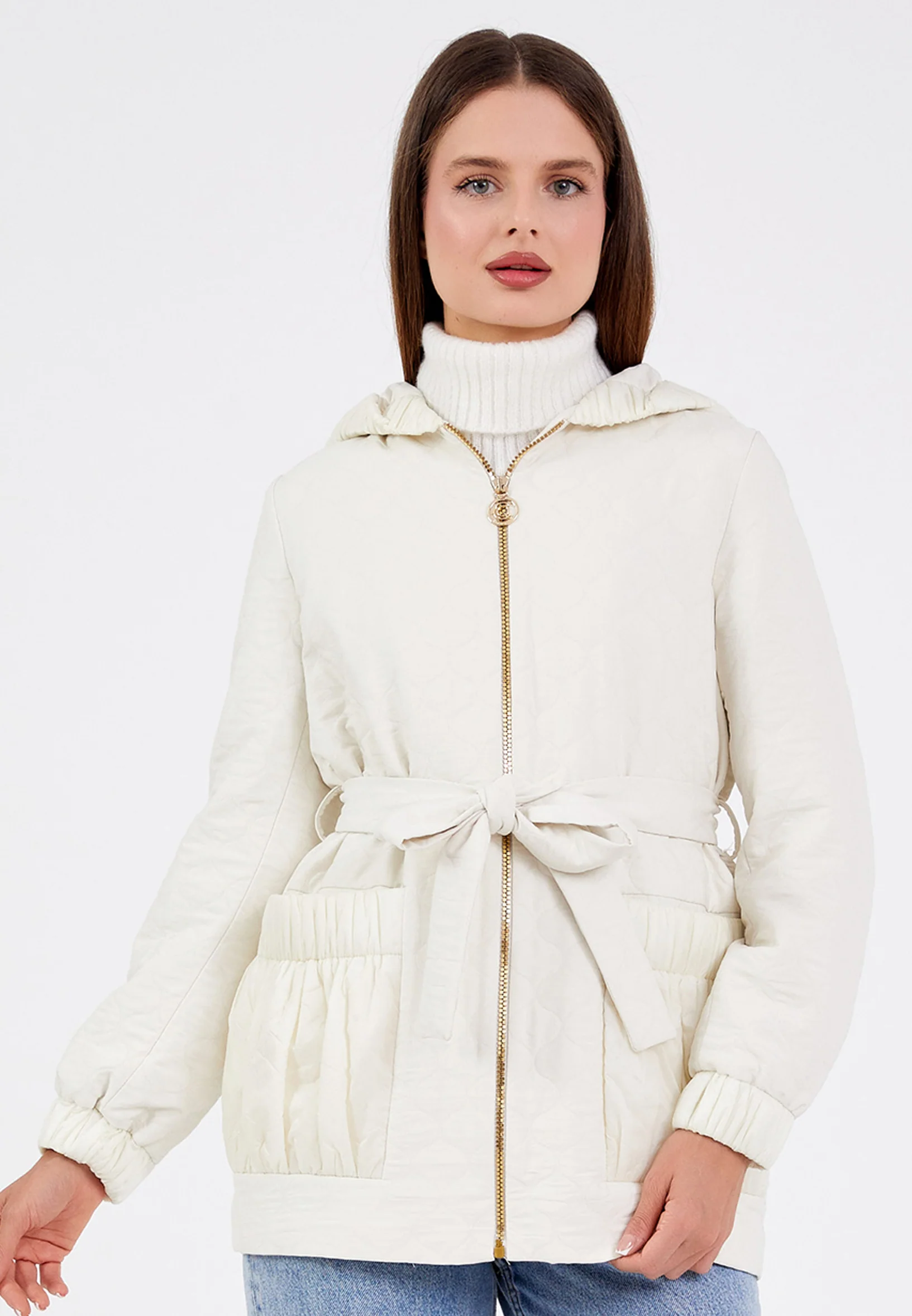 Polyester Solid Color Regular Coat cln2411 - Image 13