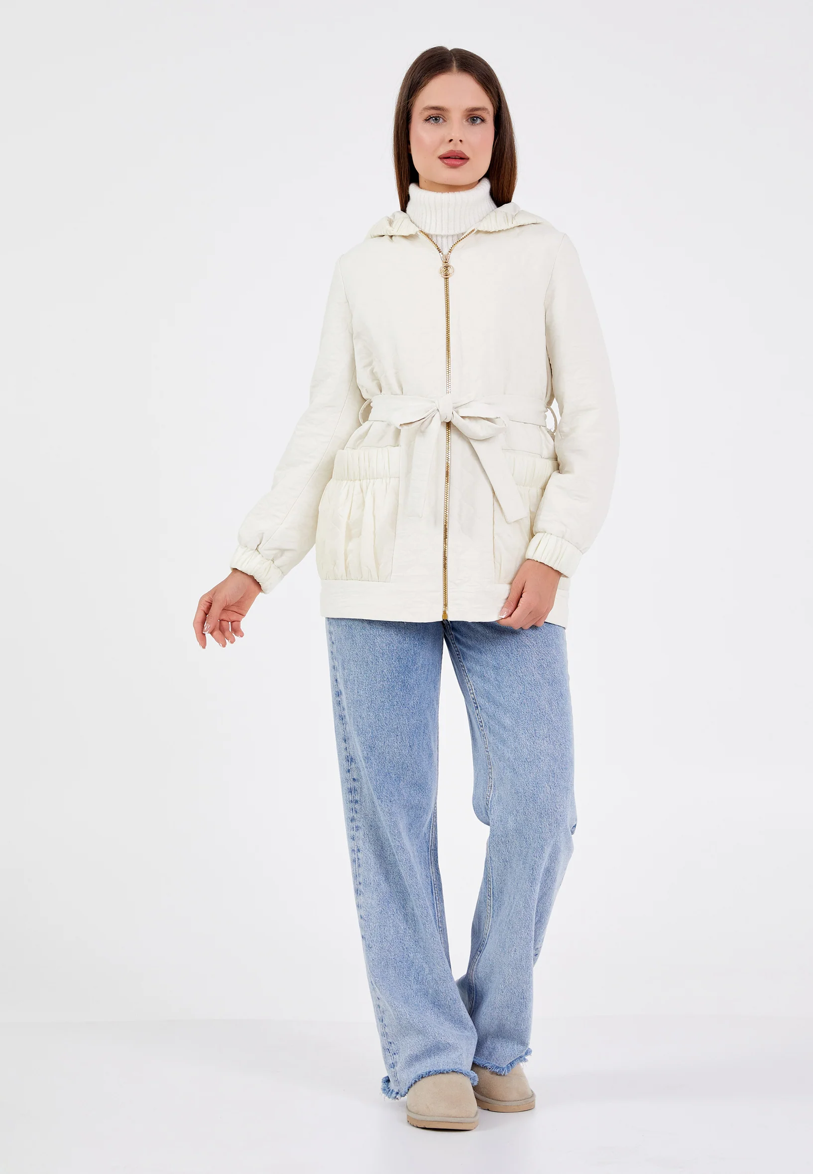 Polyester Solid Color Regular Coat cln2411 - Image 14