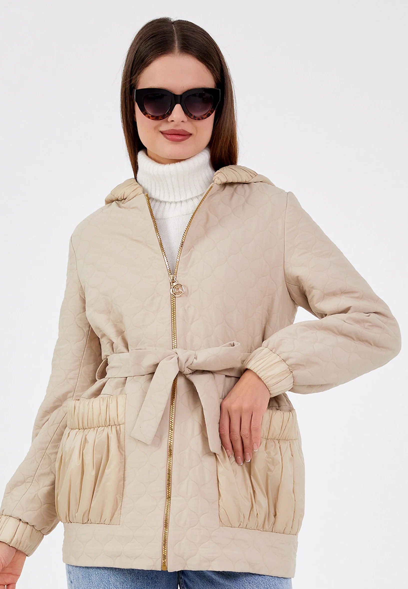 Polyester Solid Color Regular Coat cln2411 - Image 5