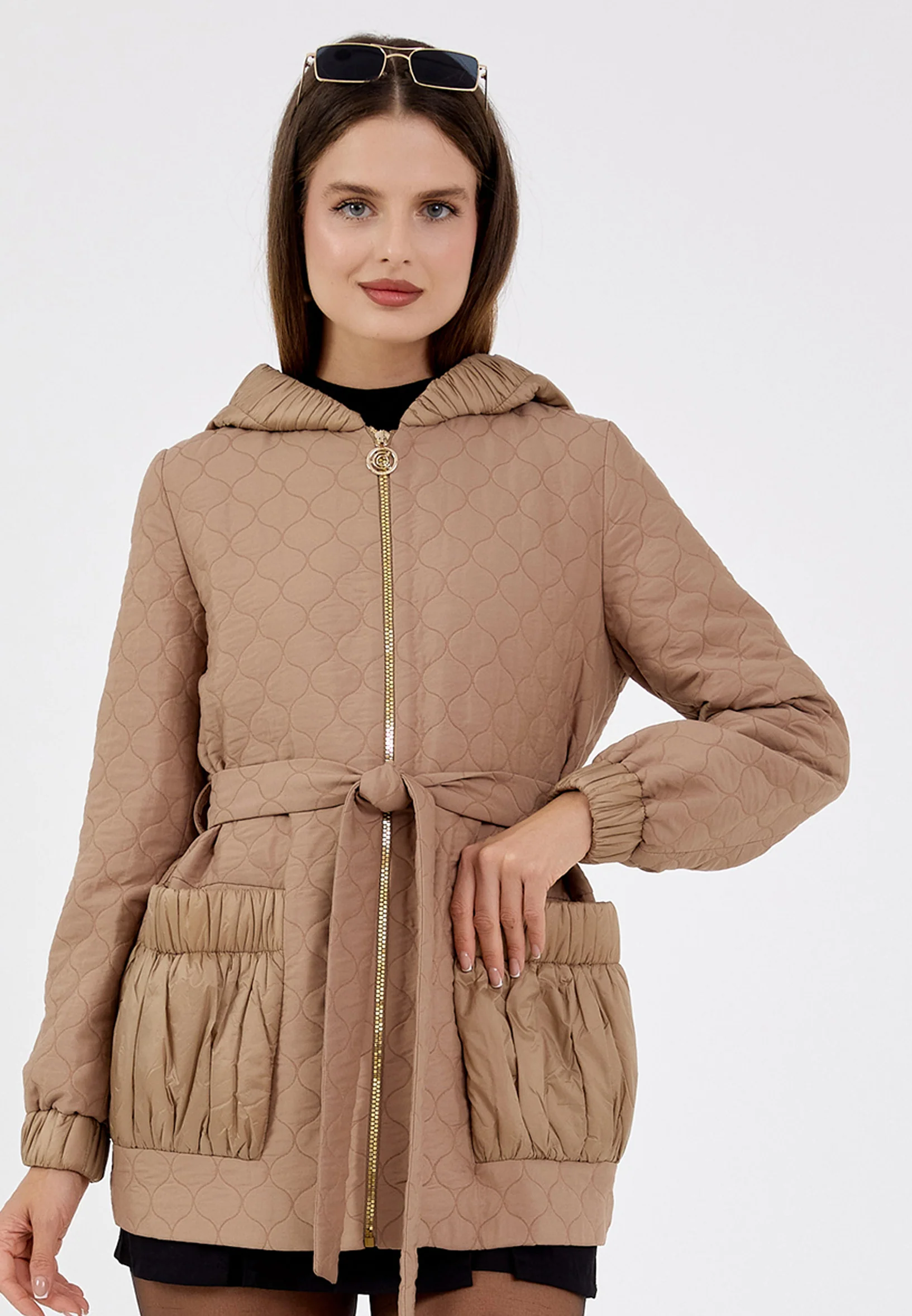 Polyester Solid Color Regular Coat cln2411 - Image 9