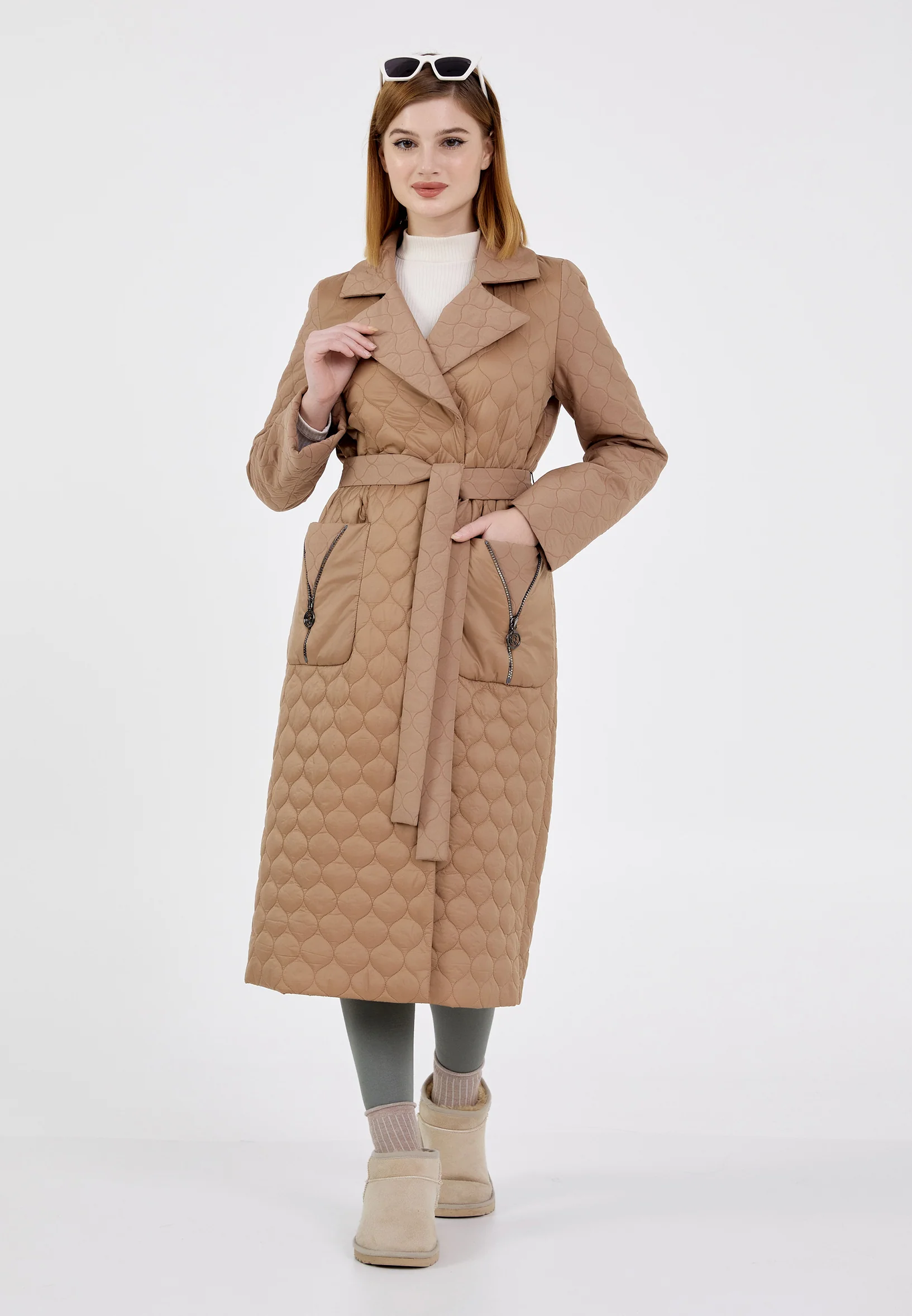 Polyester Solid Color Regular Coat cln2436 - Image 10