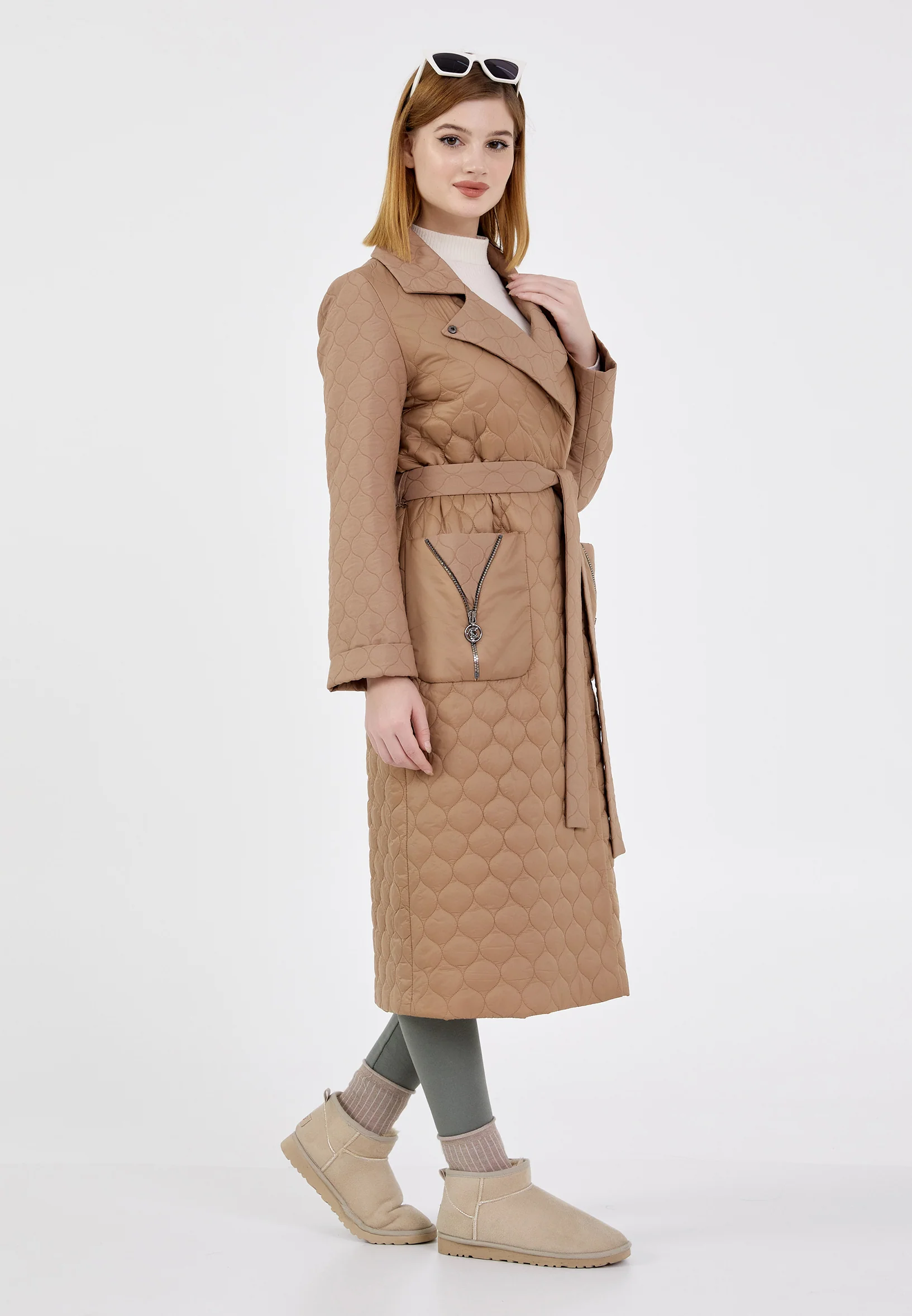 Polyester Solid Color Regular Coat cln2436 - Image 11
