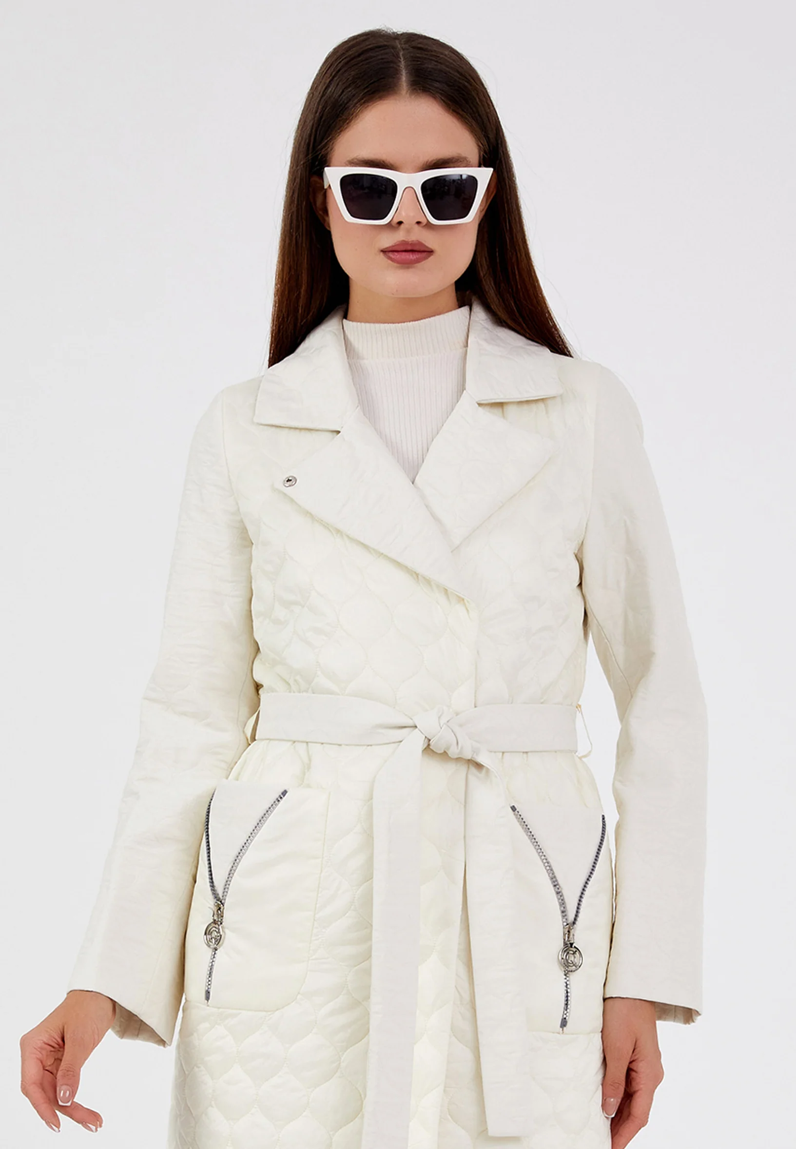 Polyester Solid Color Regular Coat cln2436 - Image 13