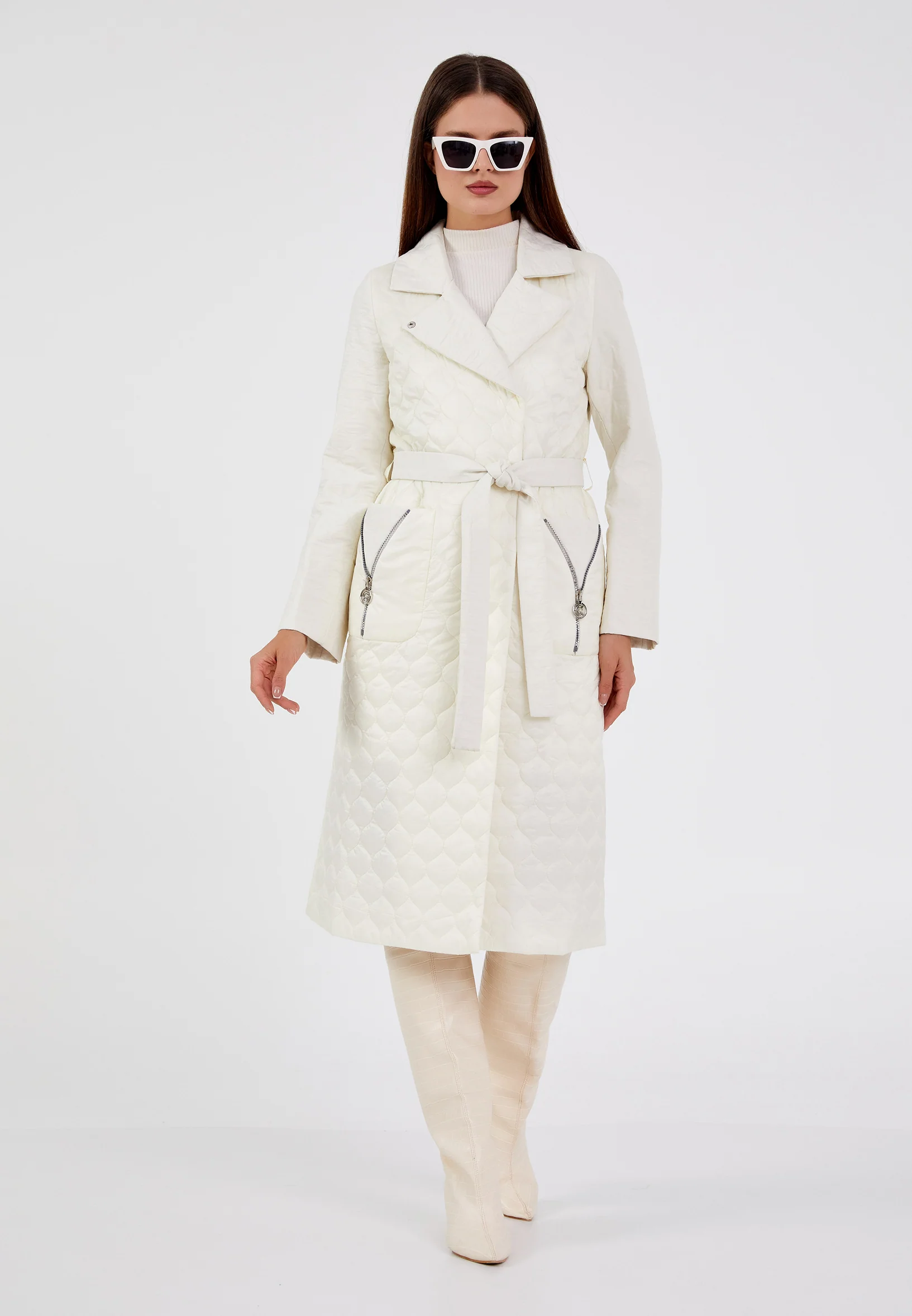Polyester Solid Color Regular Coat cln2436 - Image 14