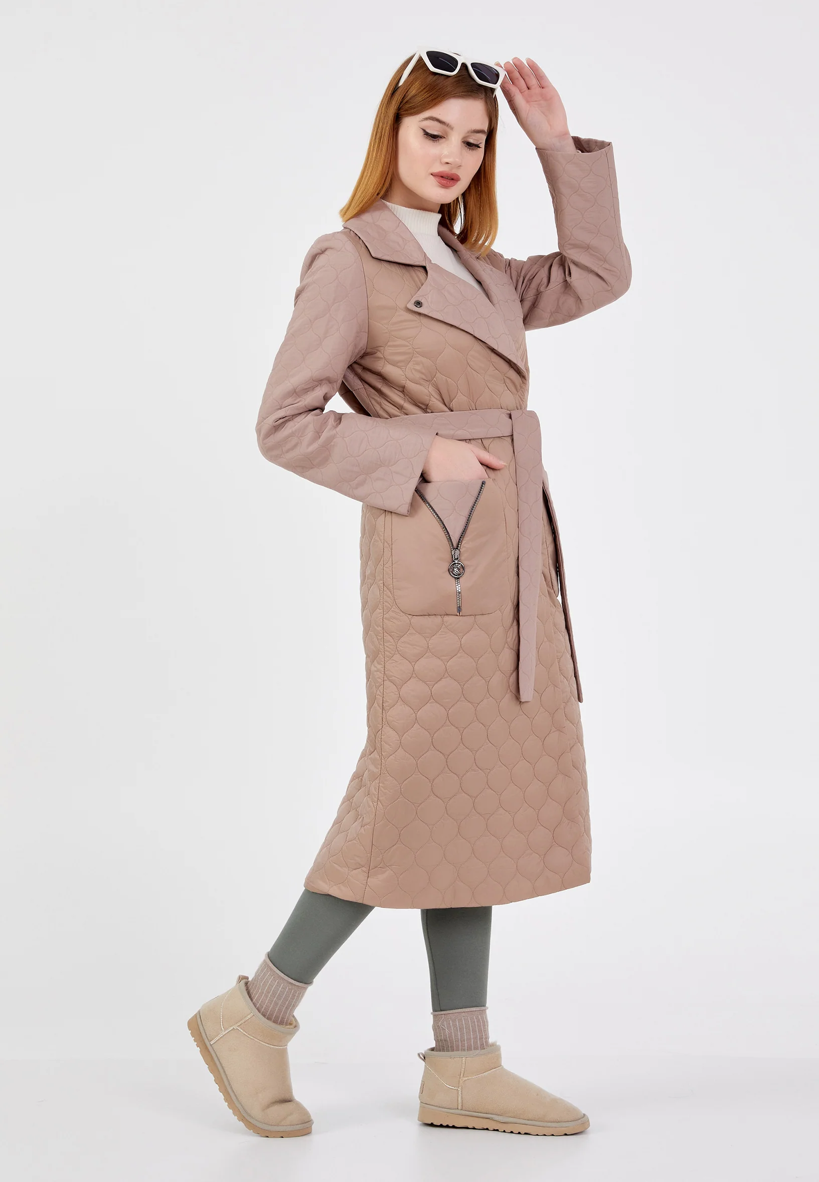 Polyester Solid Color Regular Coat cln2436 - Image 19
