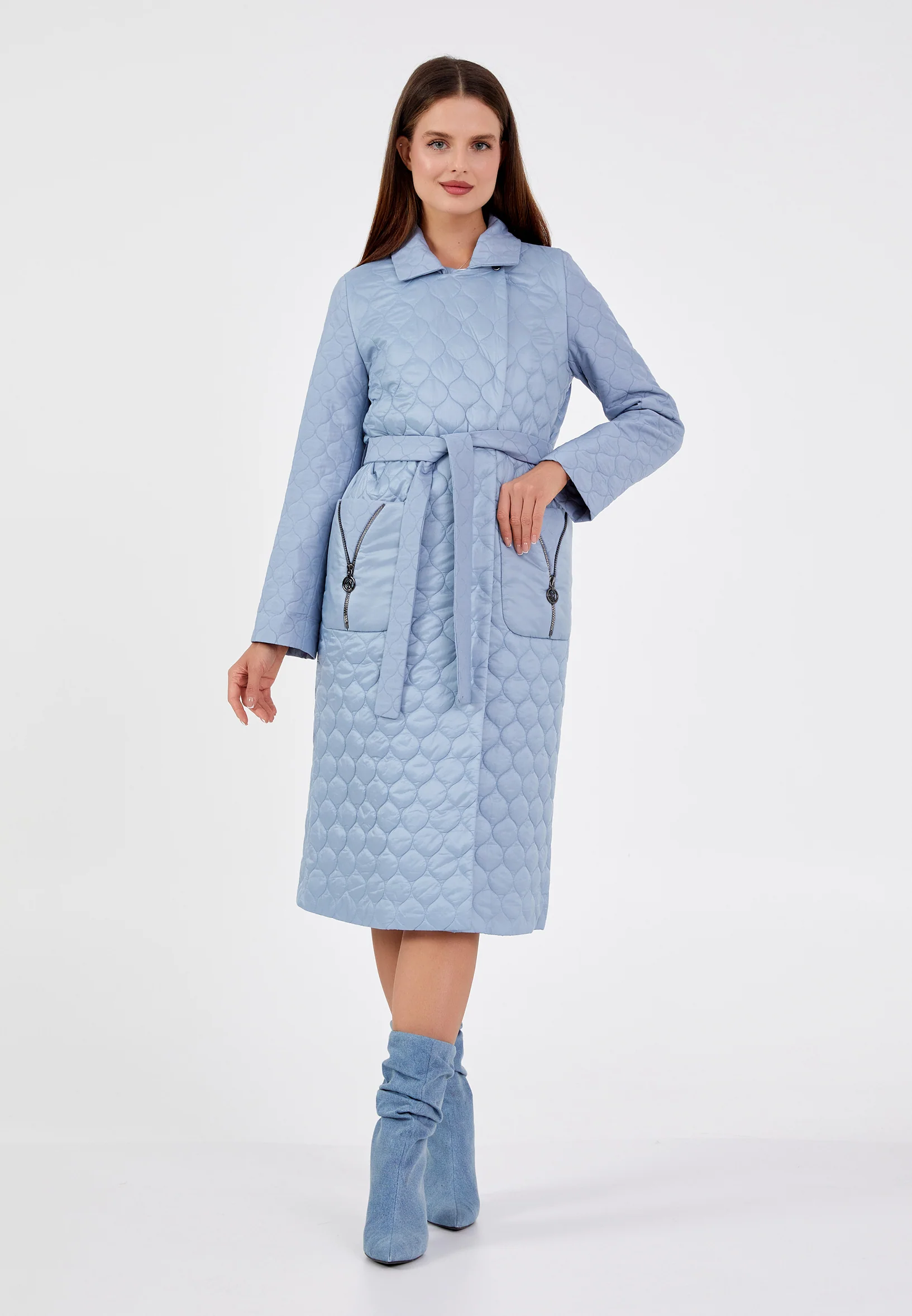 Polyester Solid Color Regular Coat cln2436 - Image 2