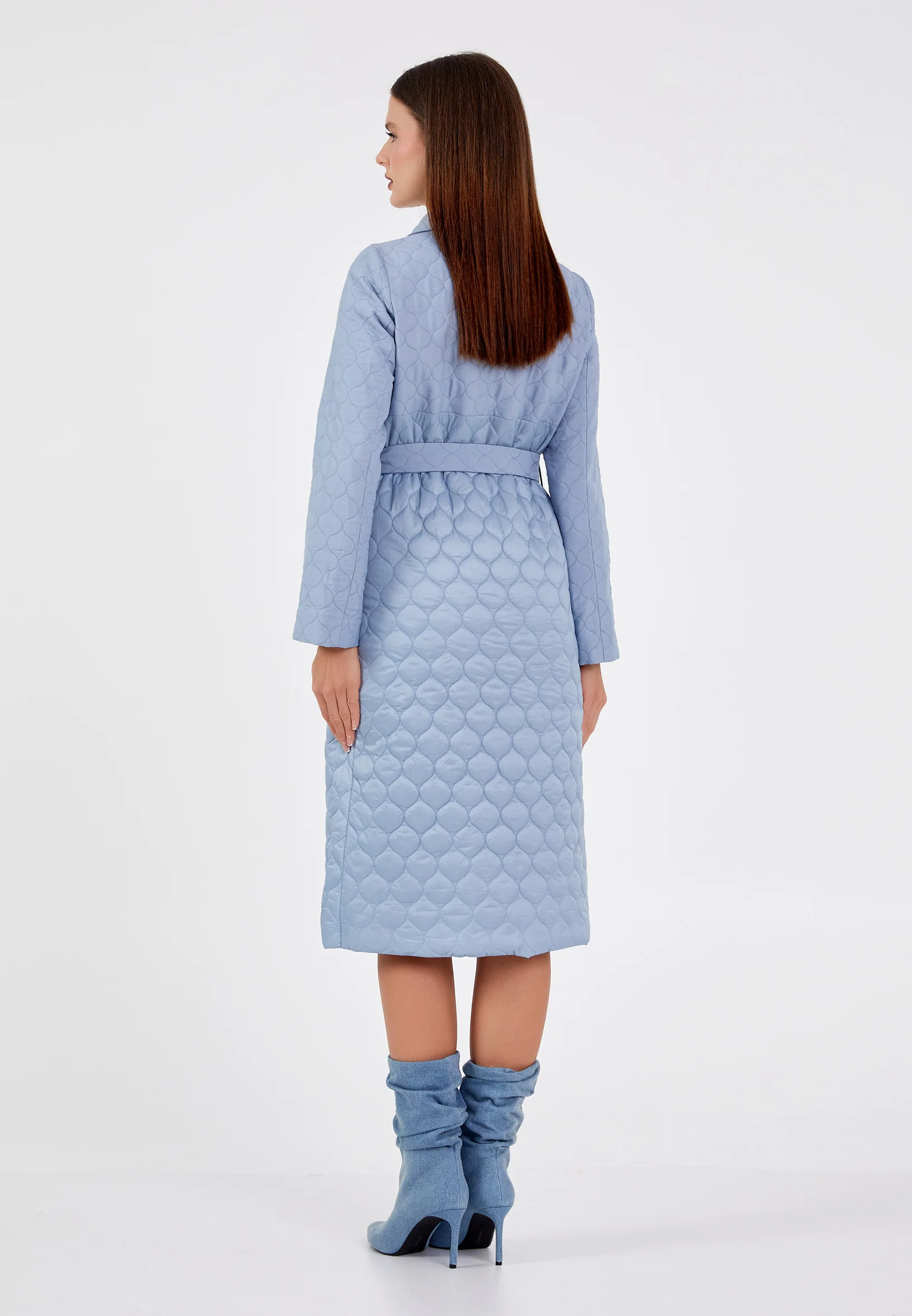 Polyester Solid Color Regular Coat cln2436 - Image 4