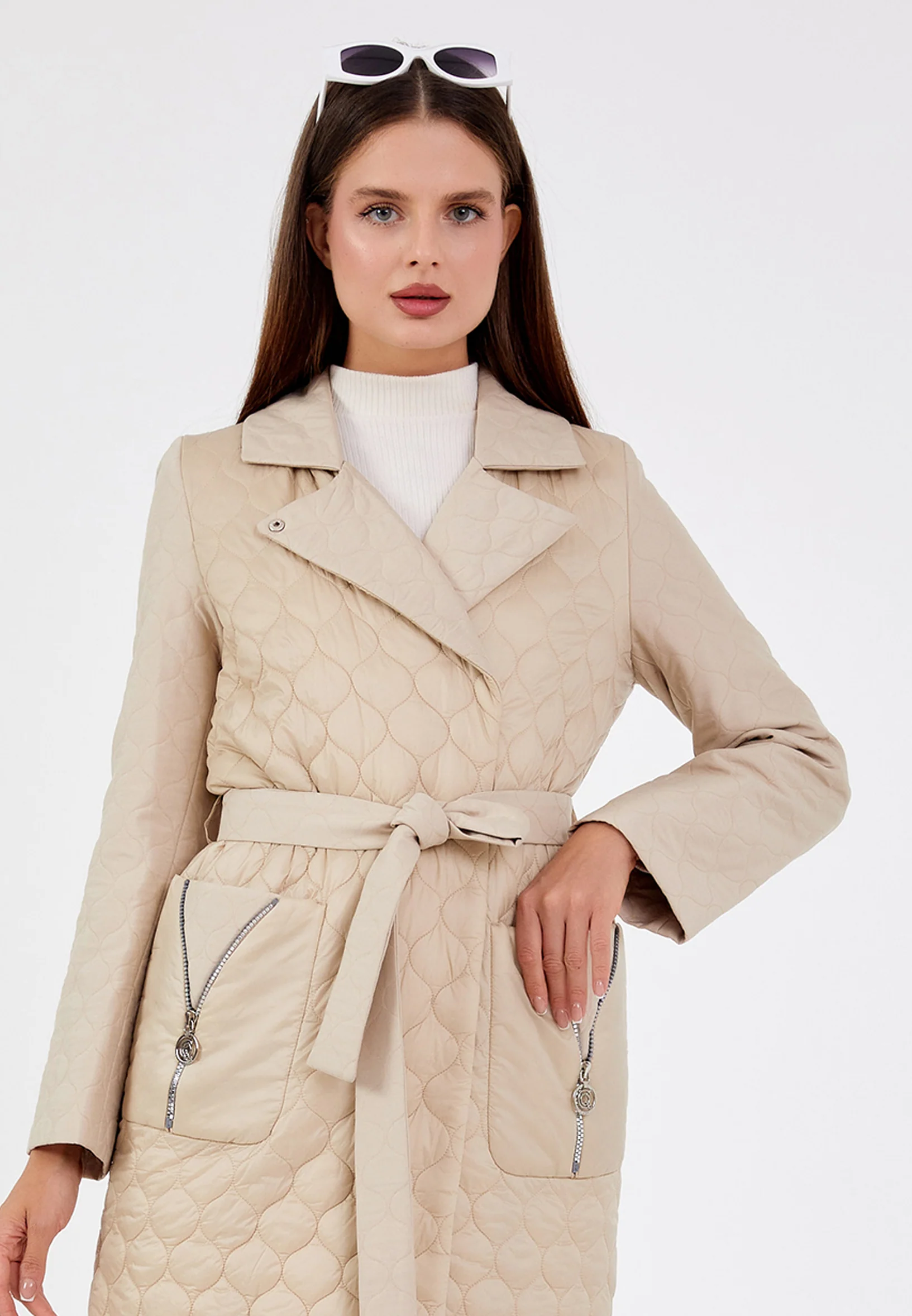 Polyester Solid Color Regular Coat cln2436 - Image 5