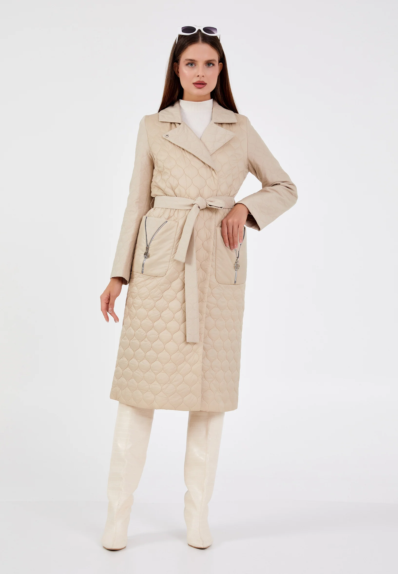 Polyester Solid Color Regular Coat cln2436 - Image 6