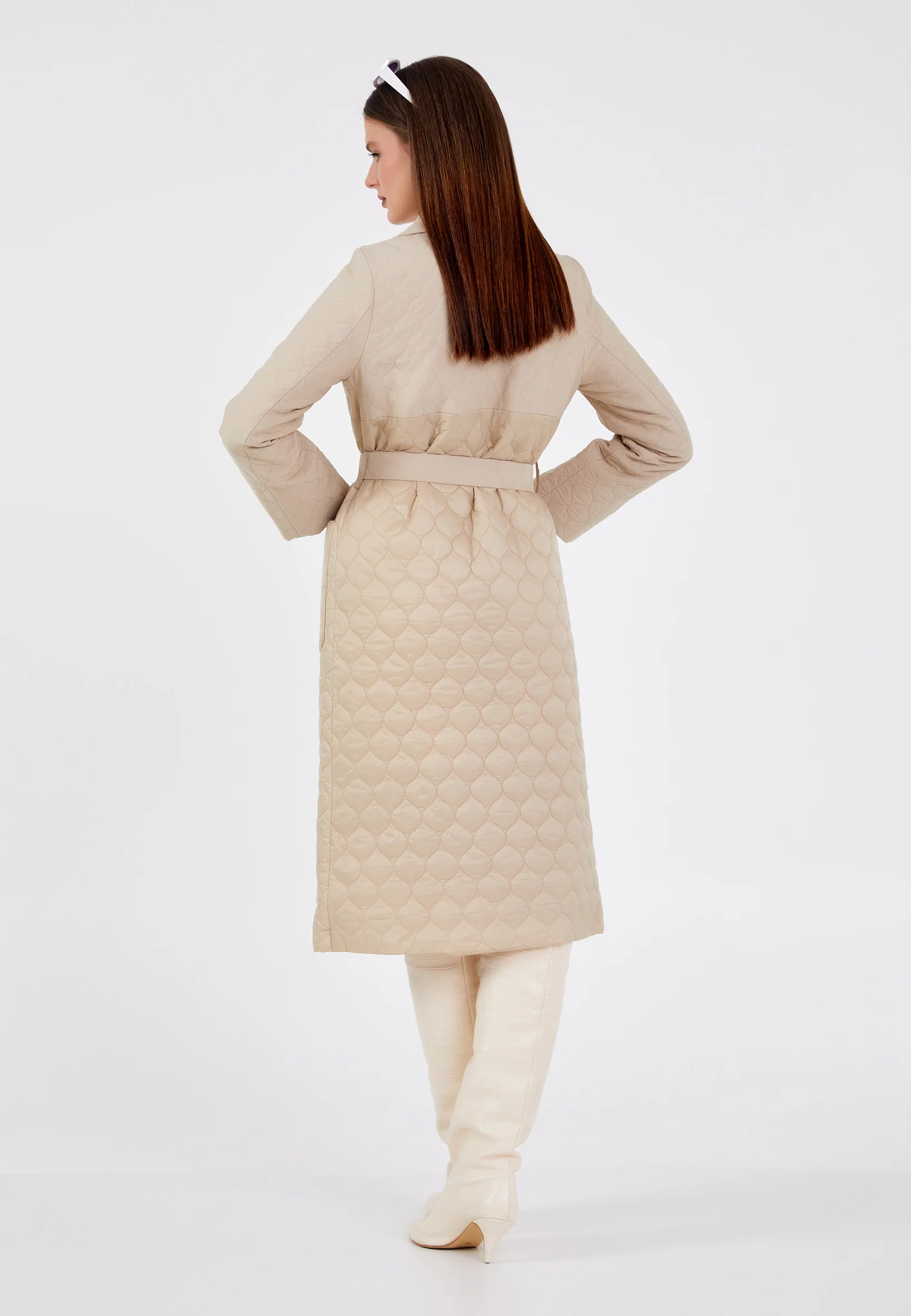 Polyester Solid Color Regular Coat cln2436 - Image 8