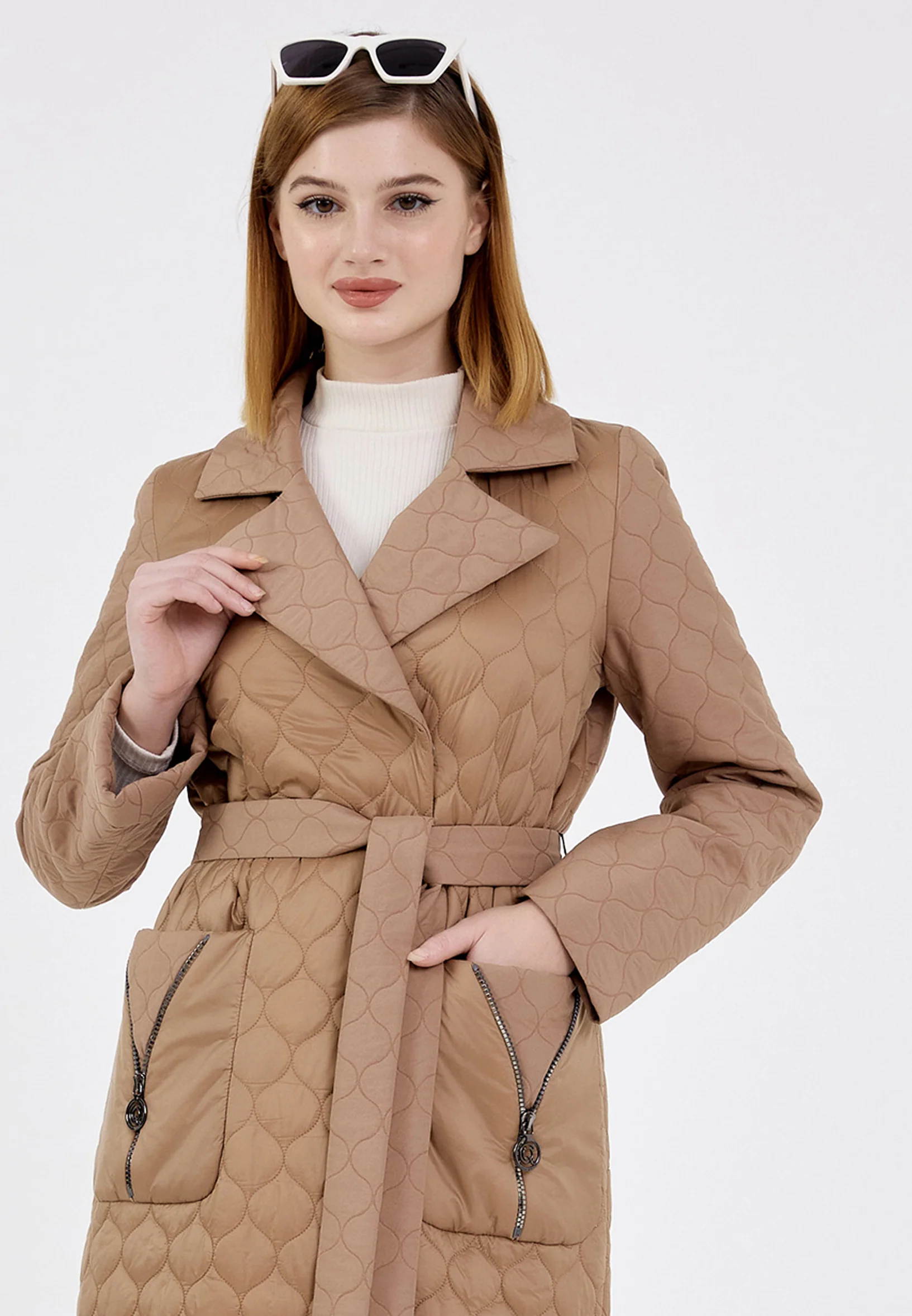 Polyester Solid Color Regular Coat cln2436 - Image 9