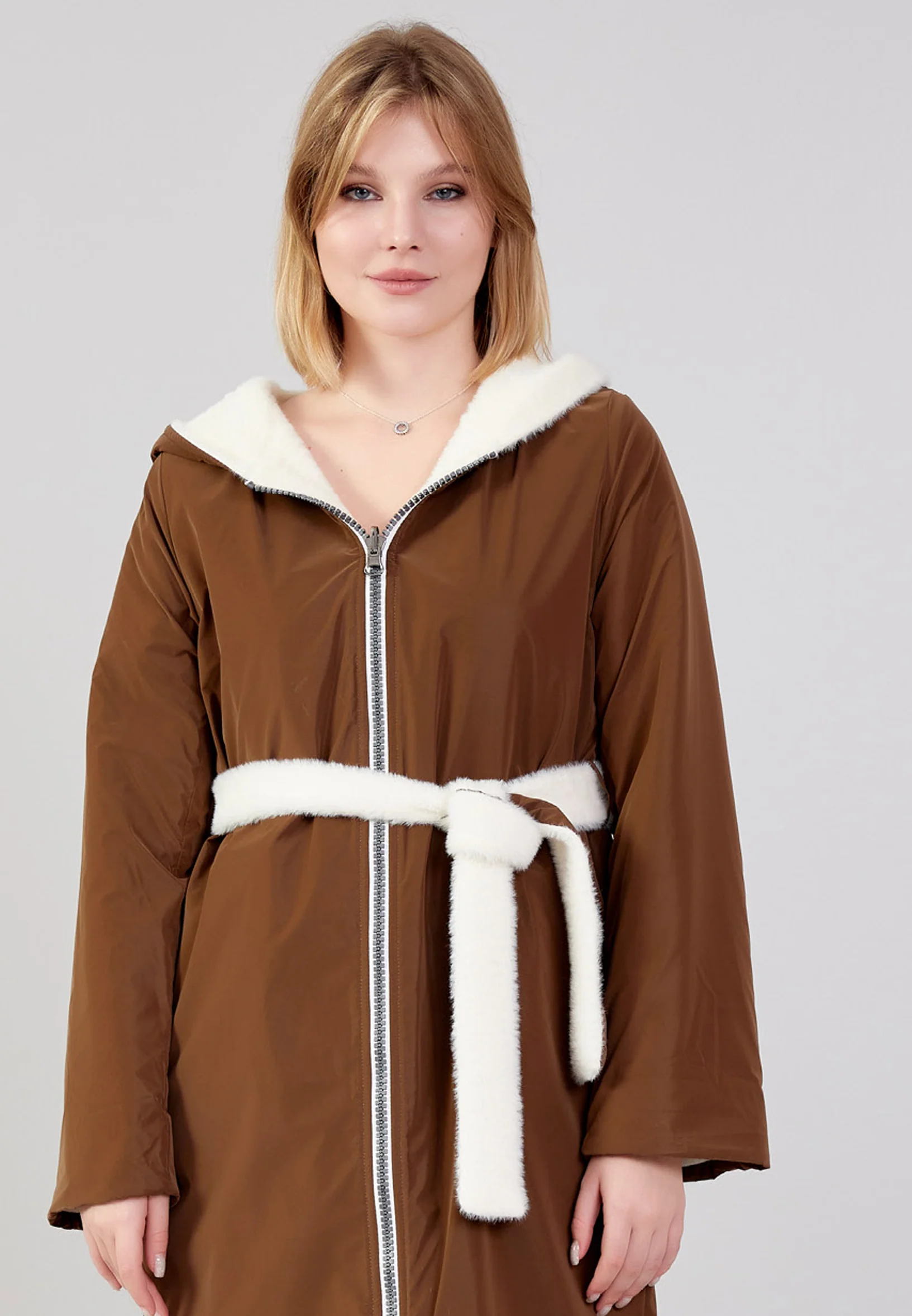 Polyester Solid Color Regular Coat cln2476 - Image 13
