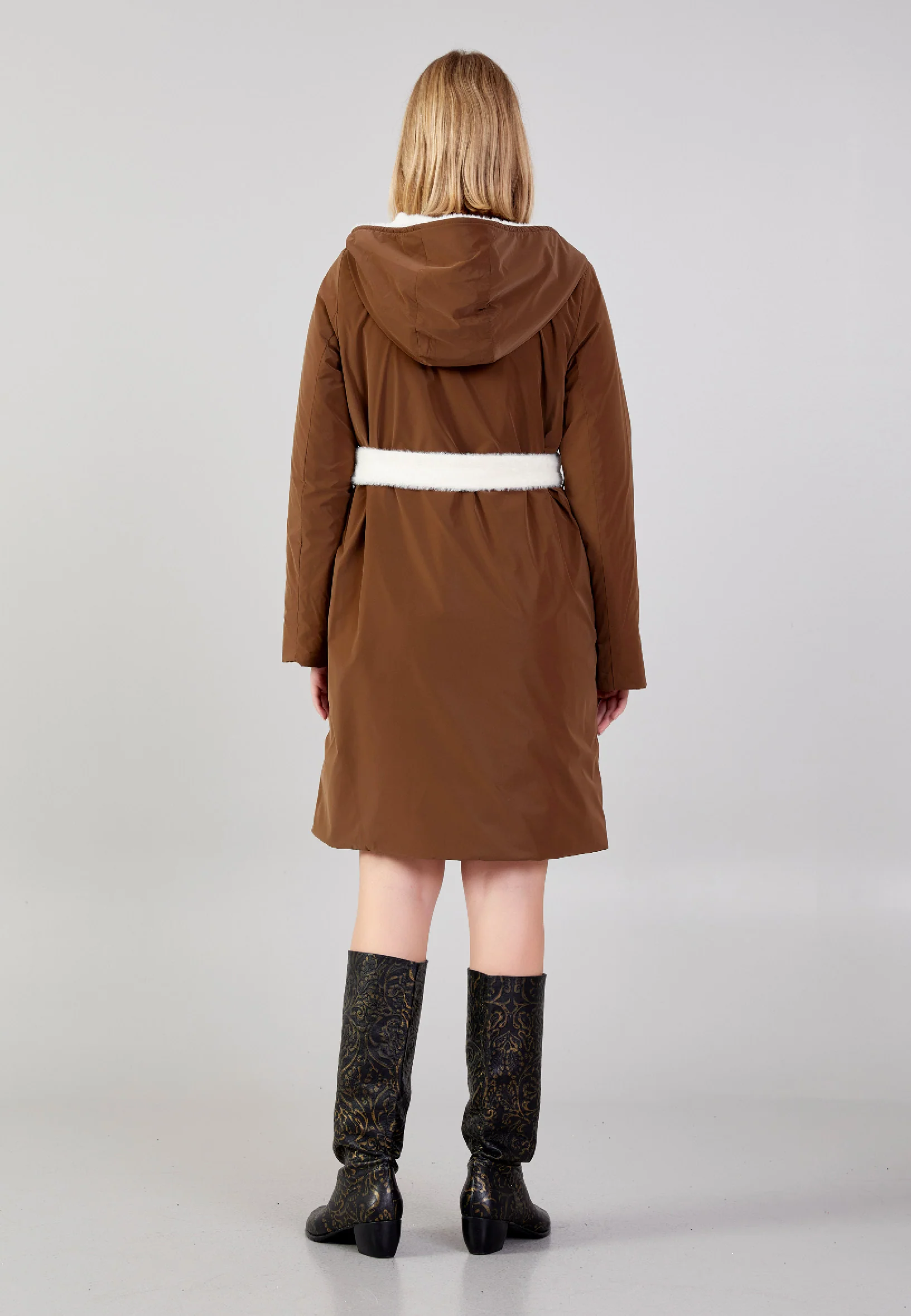 Polyester Solid Color Regular Coat cln2476 - Image 16