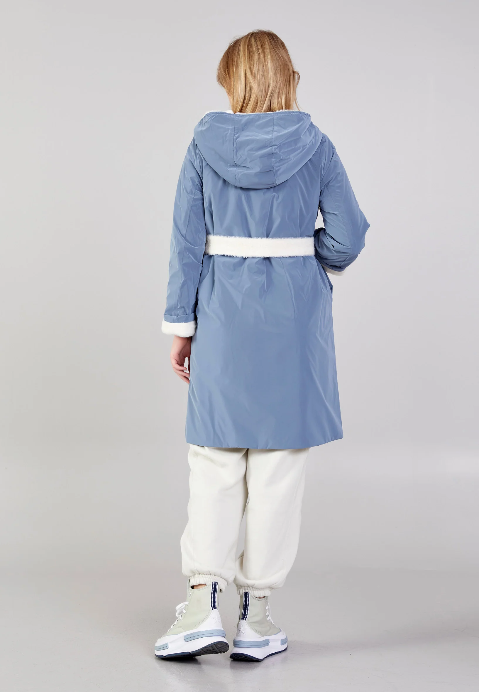 Polyester Solid Color Regular Coat cln2476 - Image 20