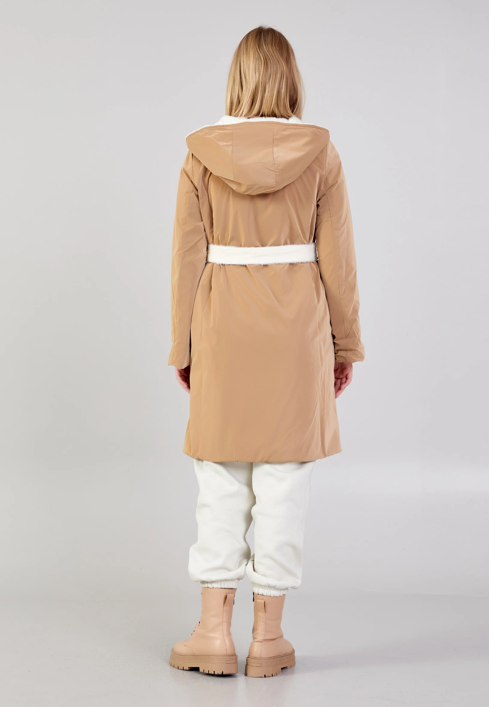 Polyester Solid Color Regular Coat cln2476 - Image 8