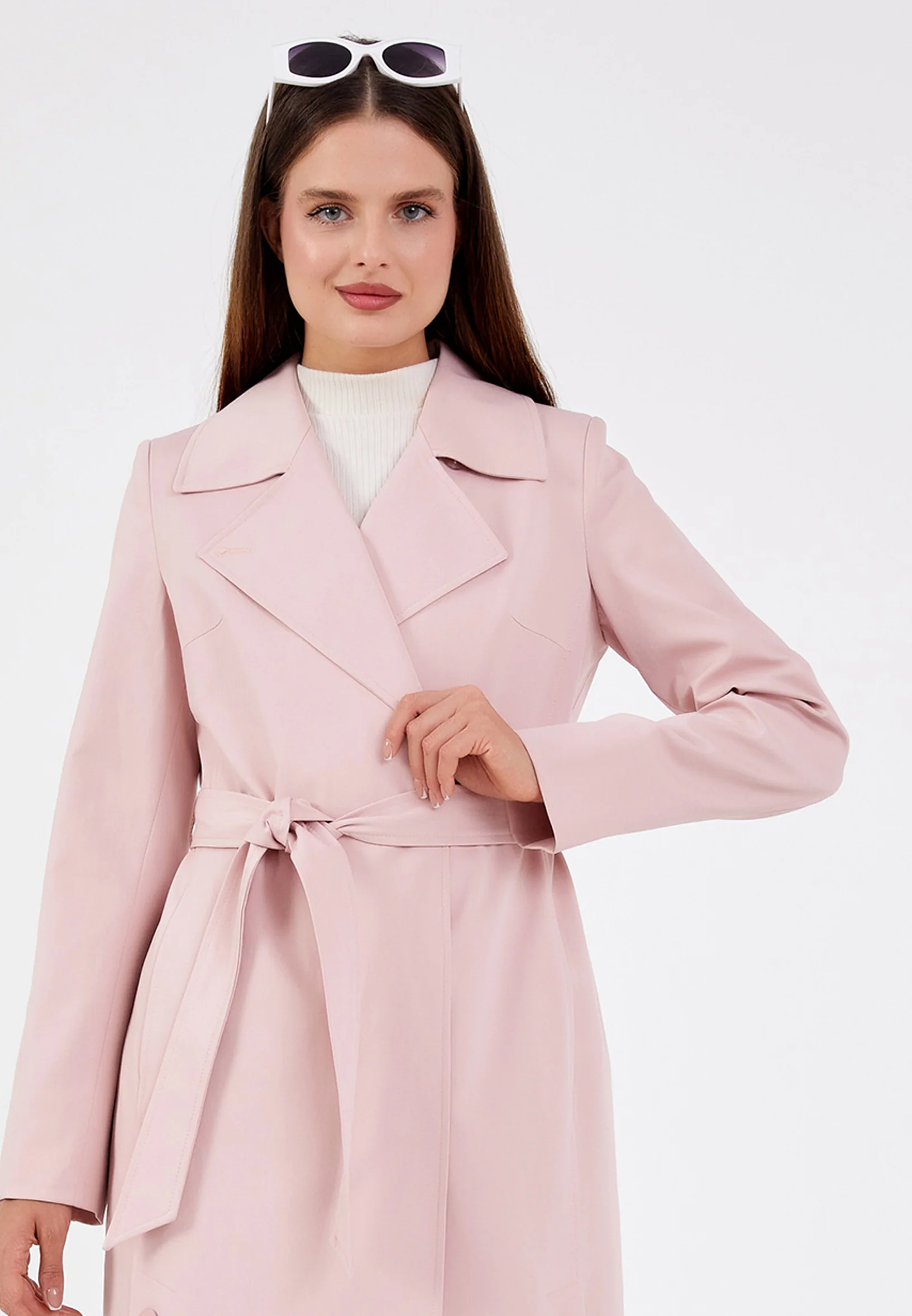 Polyester Solid Color Regular Coat grm0336 - Image 5