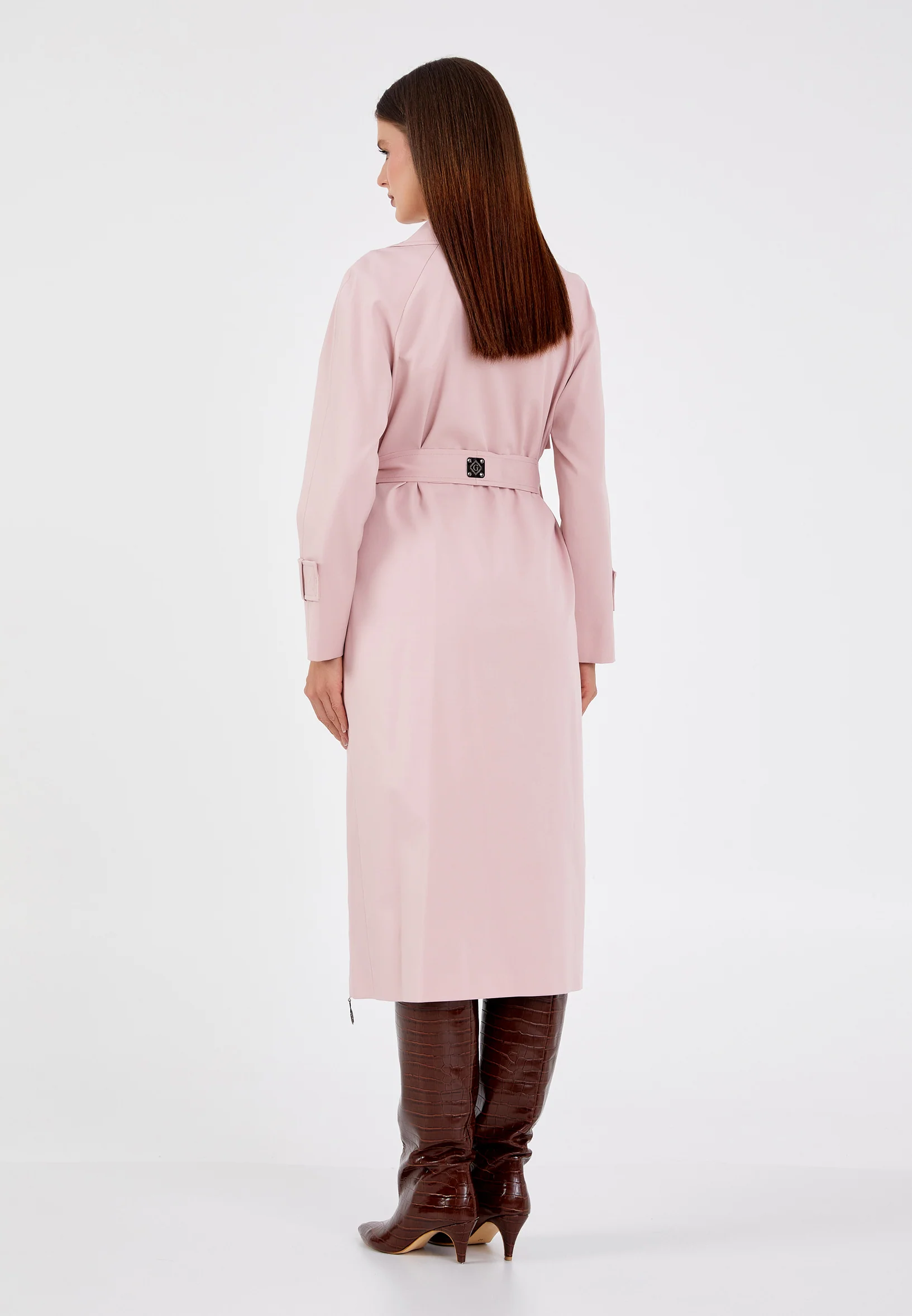 Polyester Solid Color Regular Coat grm0338 - Image 10