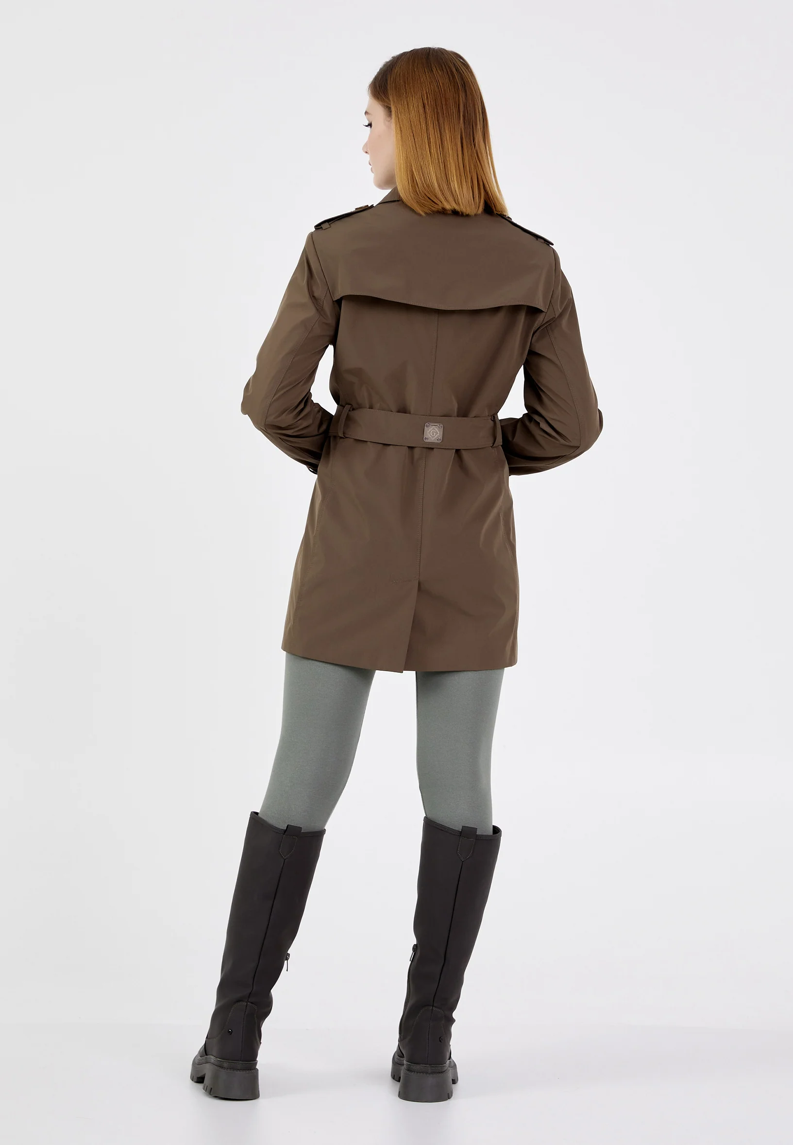 Polyester Solid Color Regular Coat grm0363 - Image 10