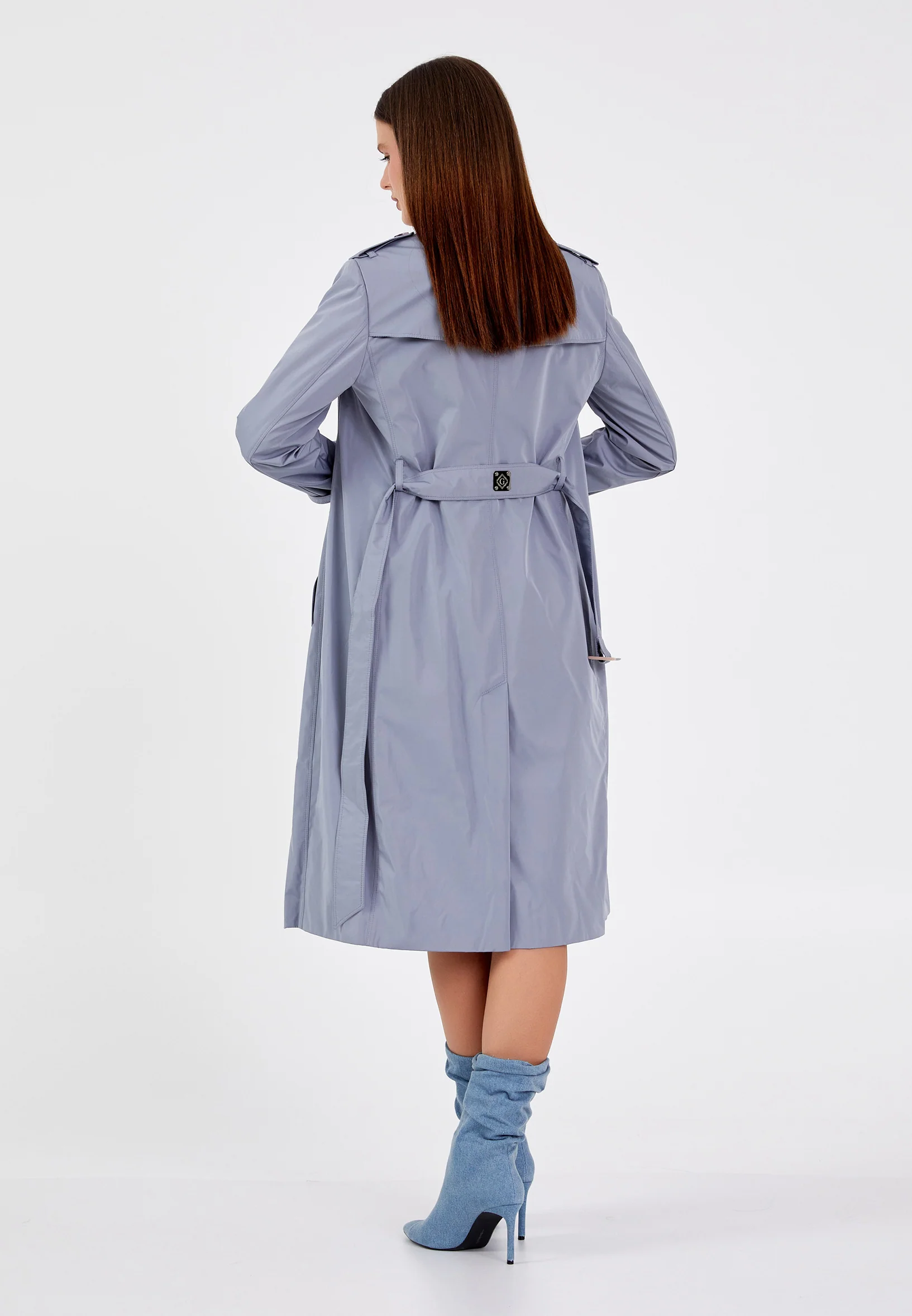 Polyester Solid Color Regular Coat grm0364 - Image 10