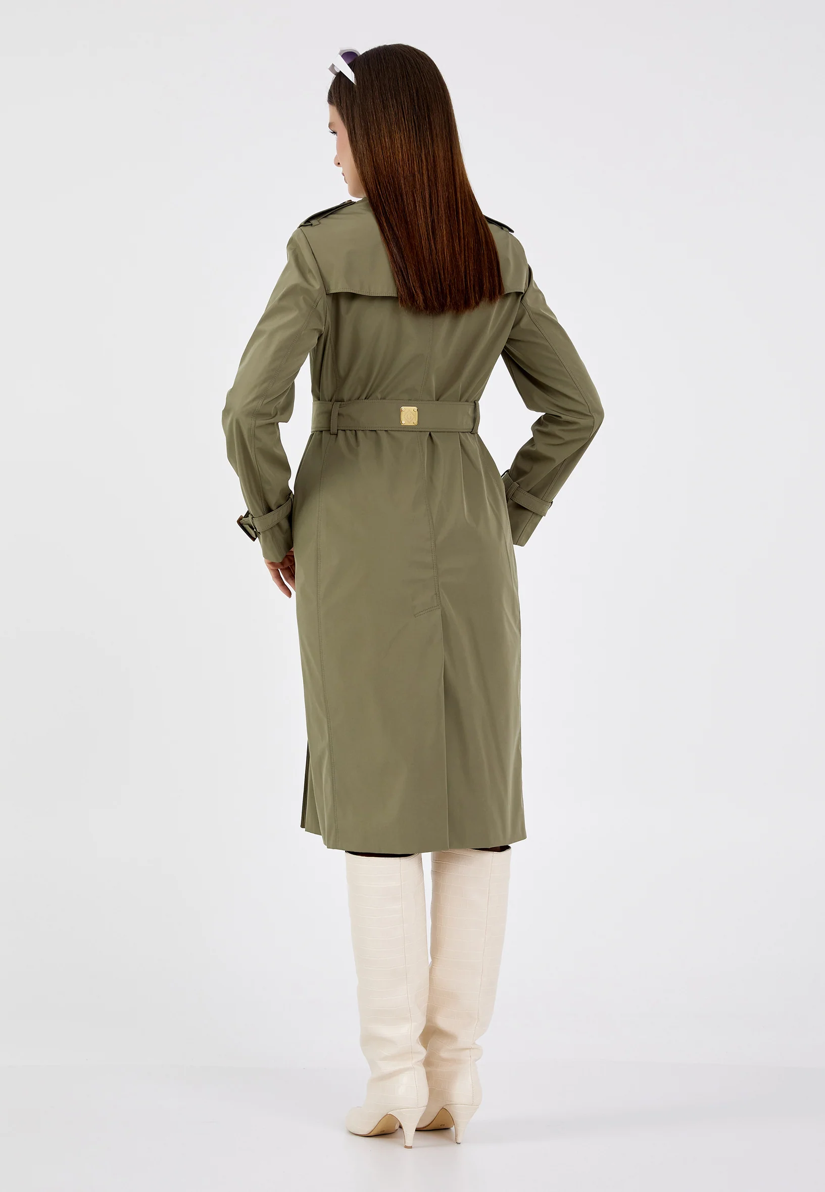 Polyester Solid Color Regular Coat grm0364 - Image 14