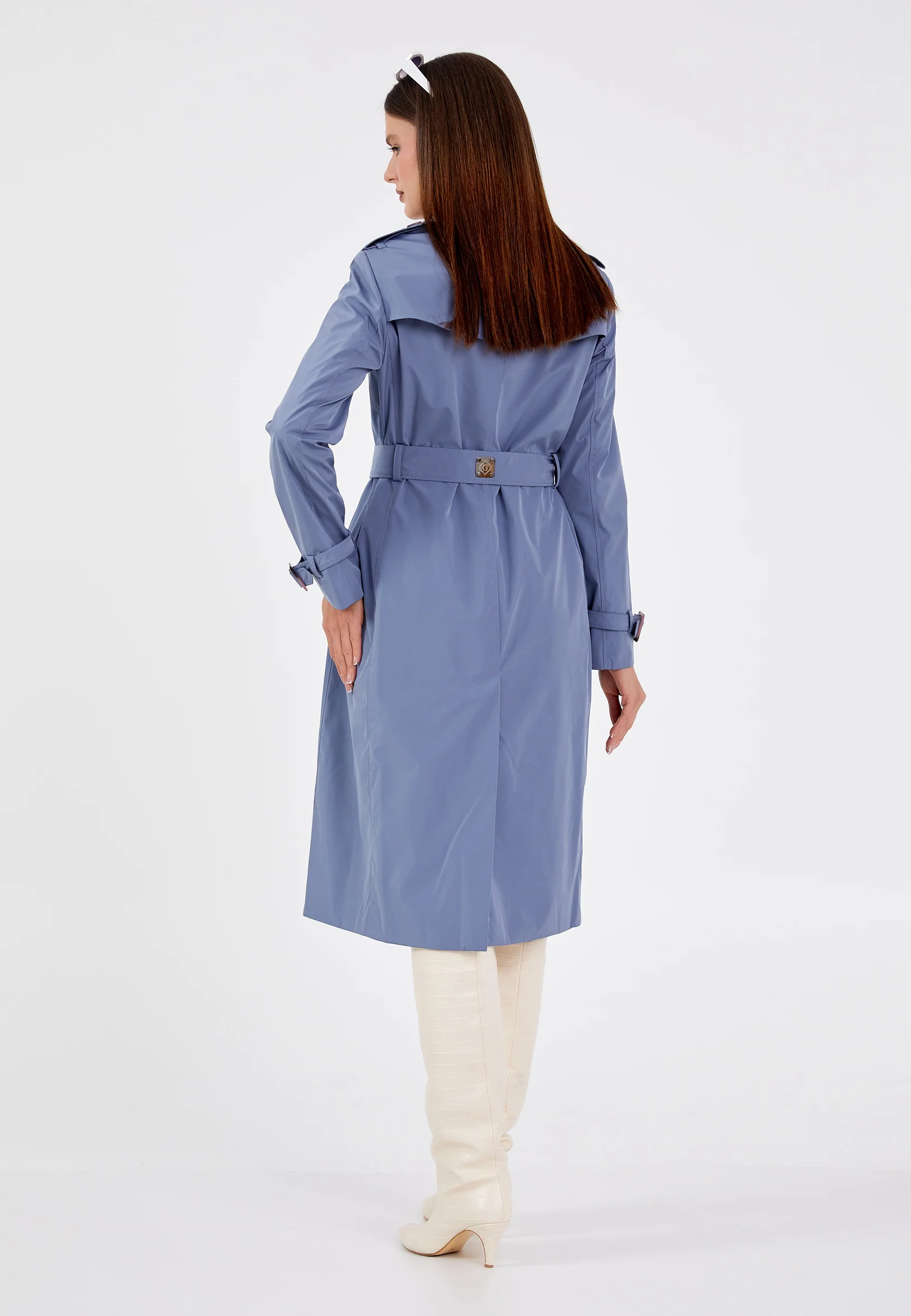 Polyester Solid Color Regular Coat grm0364 - Image 2