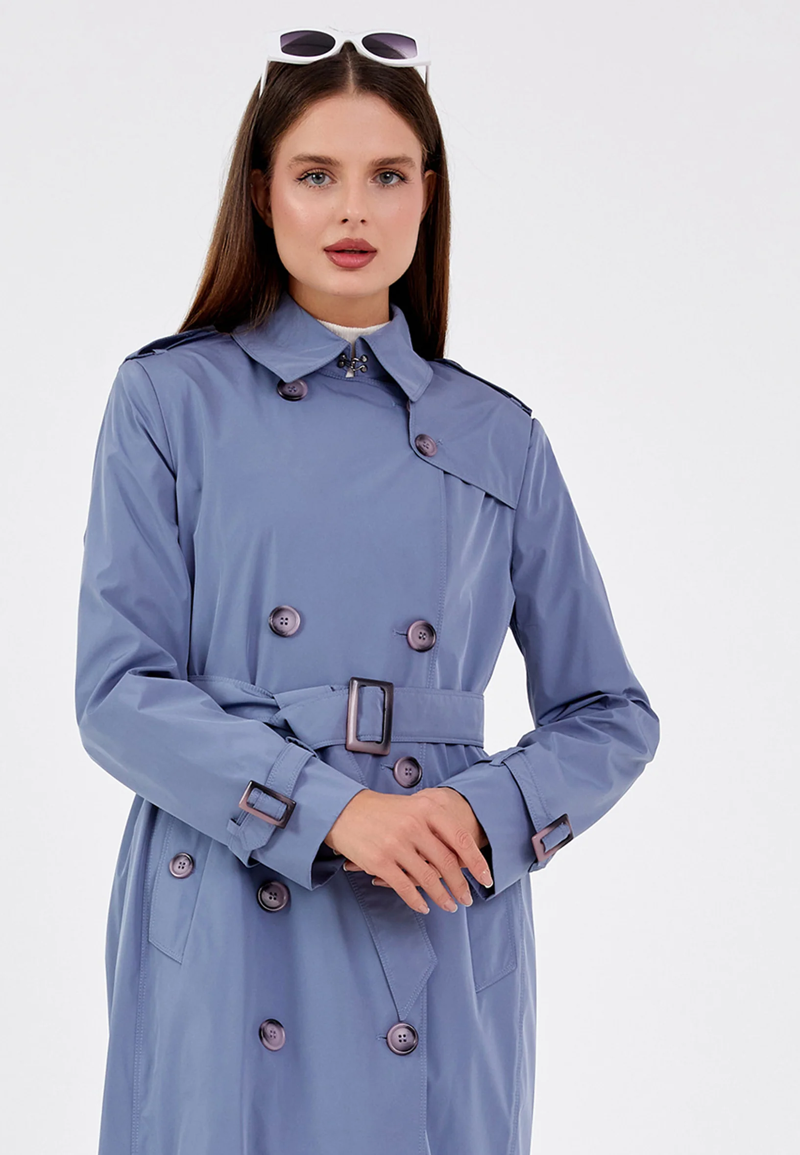 Polyester Solid Color Regular Coat grm0364 - Image 4
