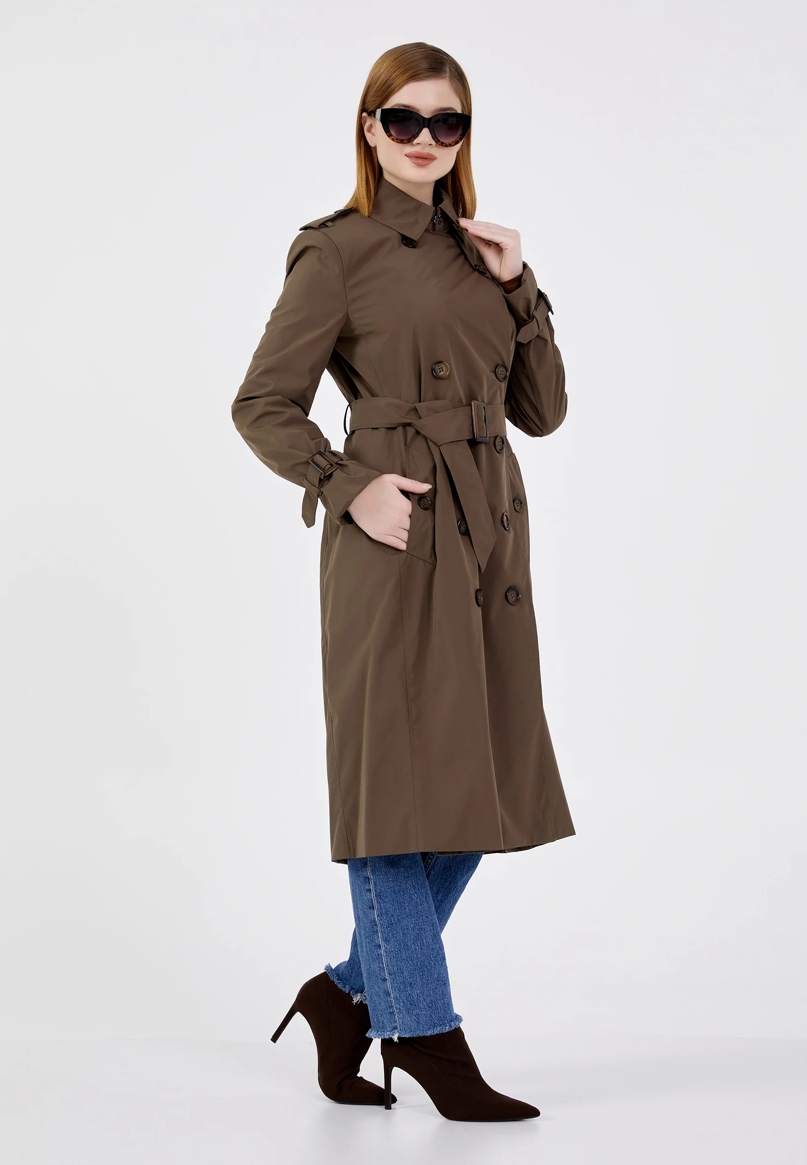 Polyester Solid Color Regular Coat grm0364 - Image 7