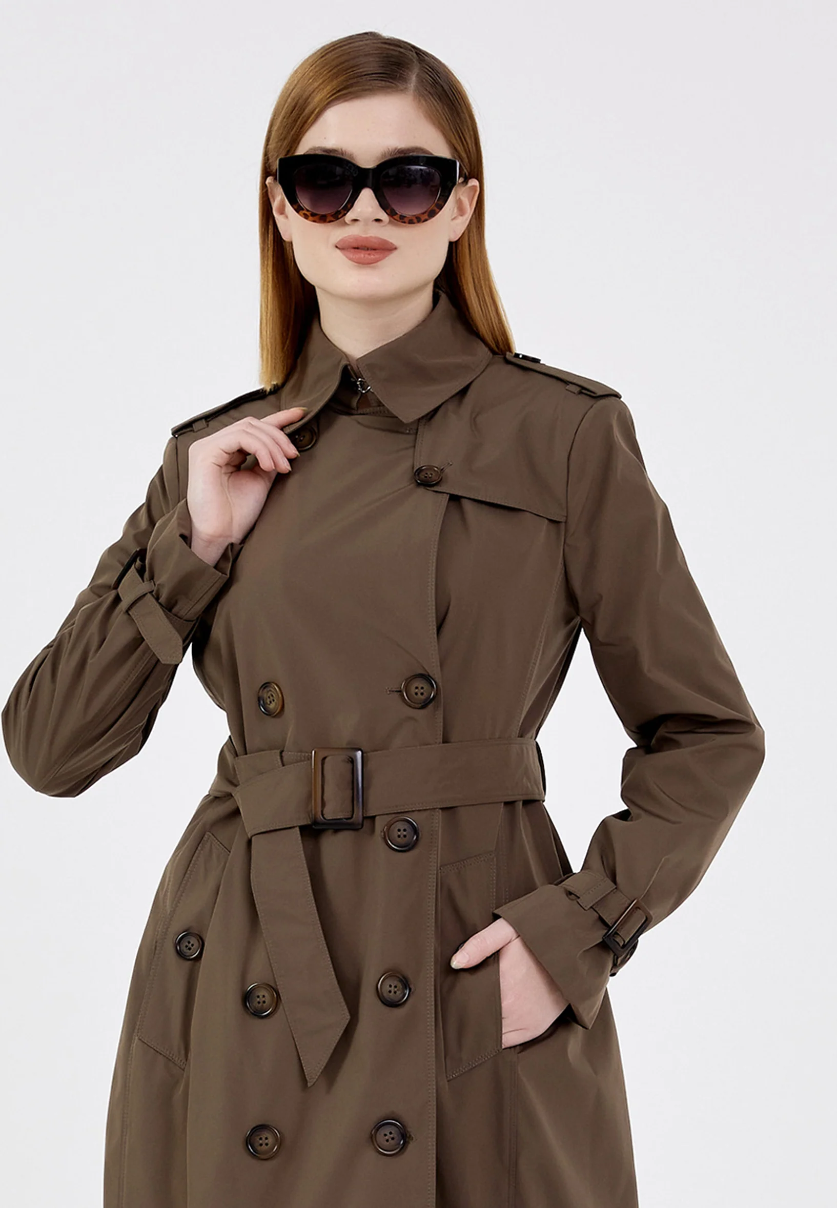 Polyester Solid Color Regular Coat grm0364 - Image 8