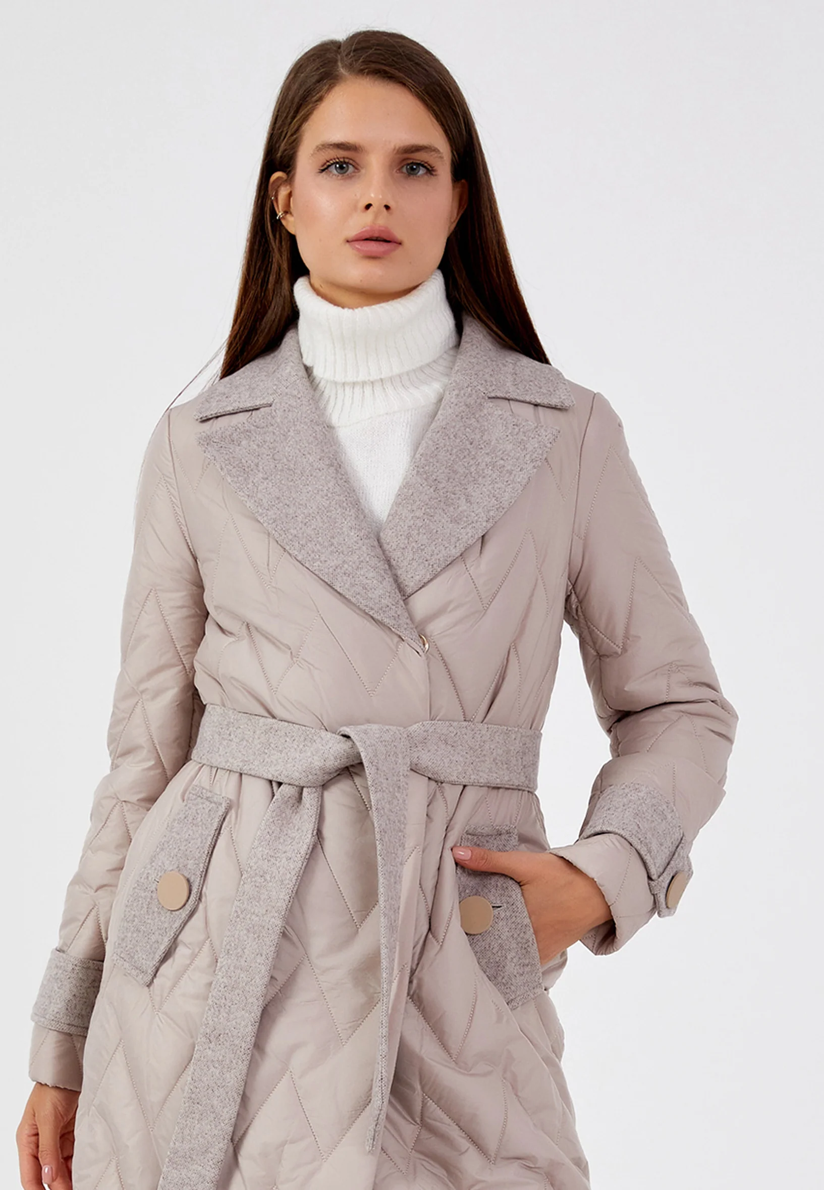 Polyester Solid Color Regular Coat mml0194