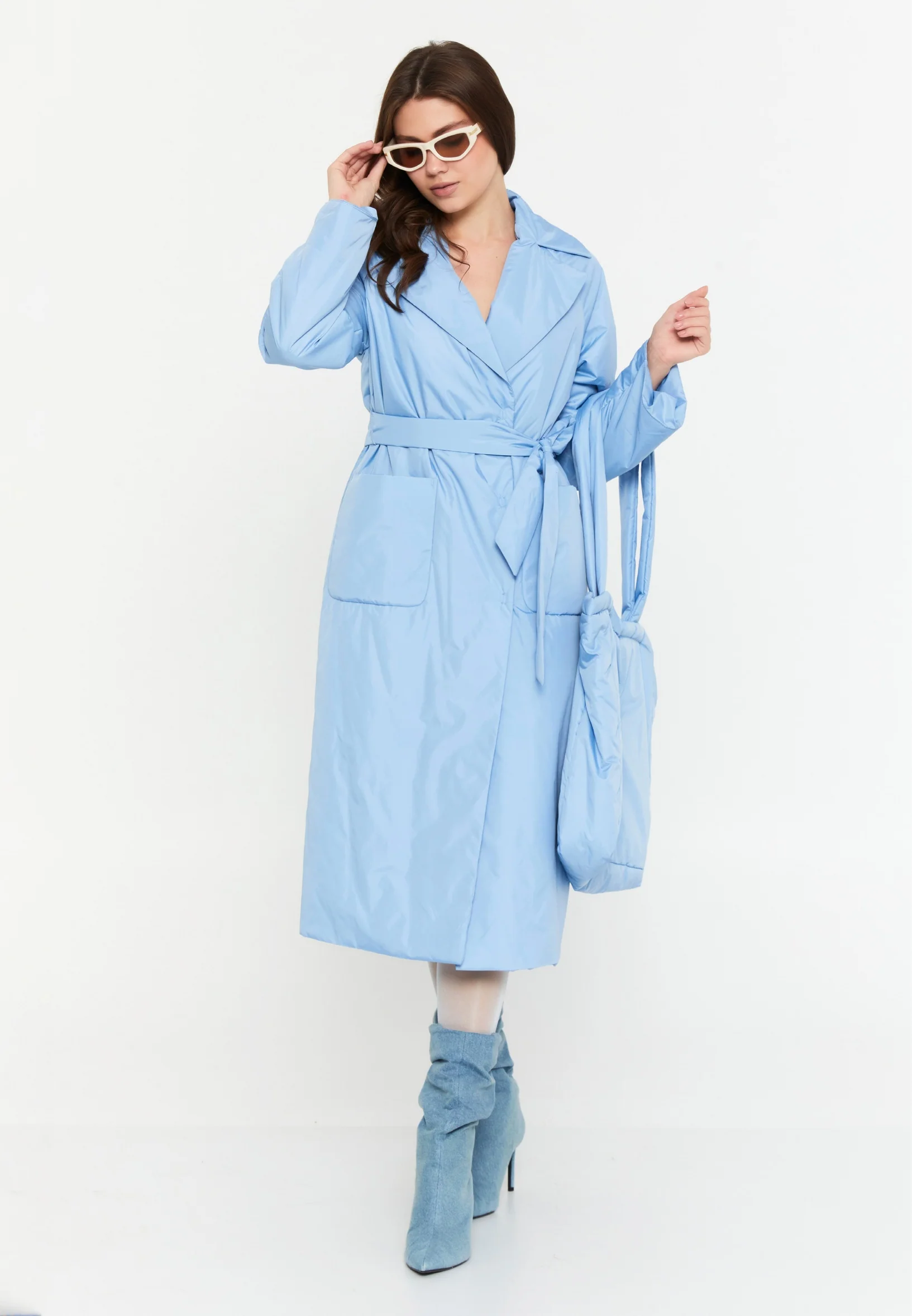 Polyester Solid Color Regular Coat mml0319 - Image 11