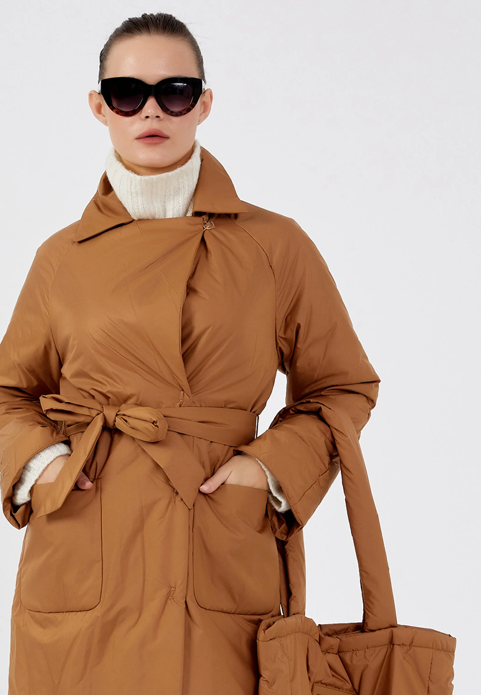 Polyester Solid Color Regular Coat mml0319 - Image 5
