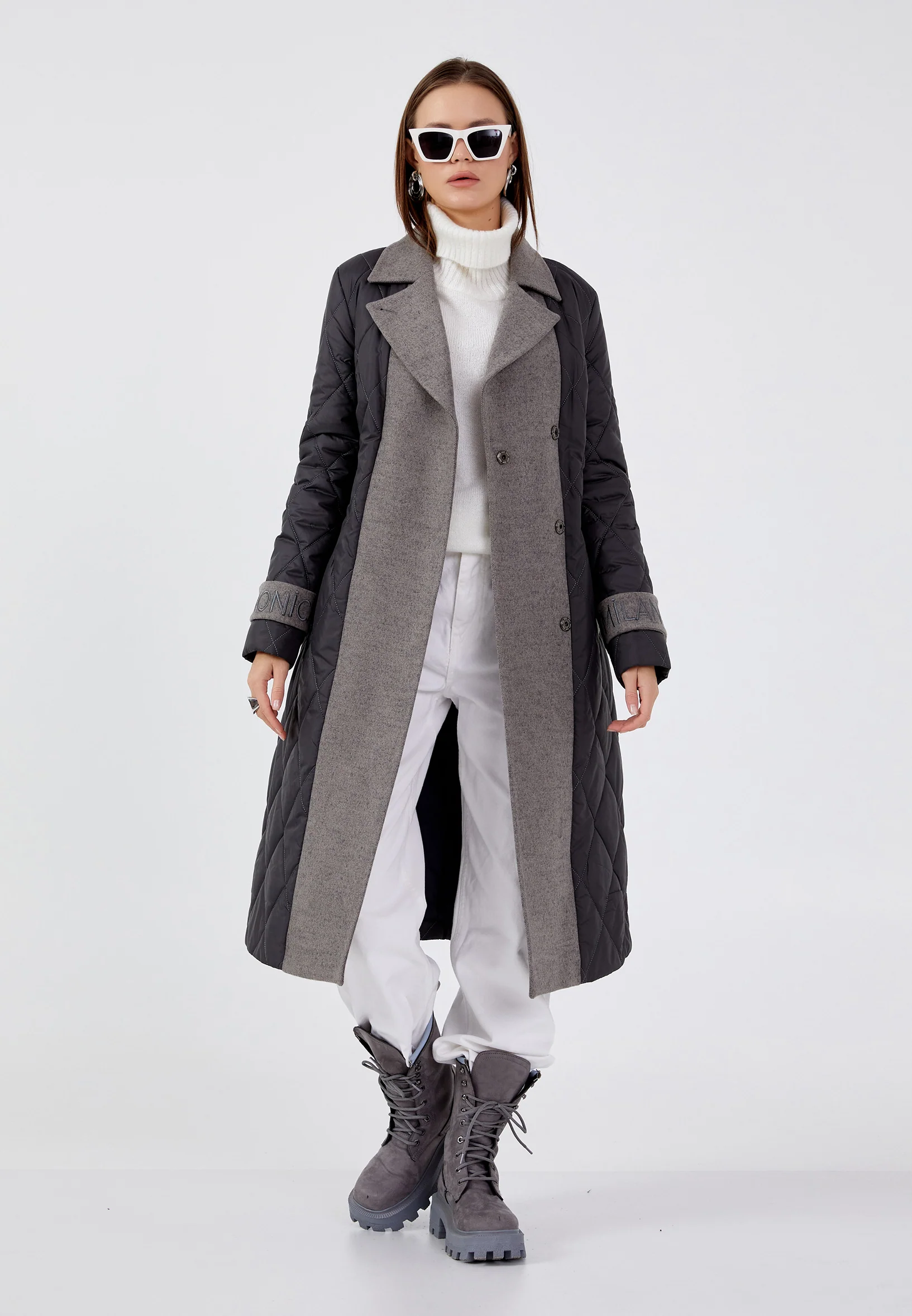 Polyester Solid Color Regular Coat mml0380