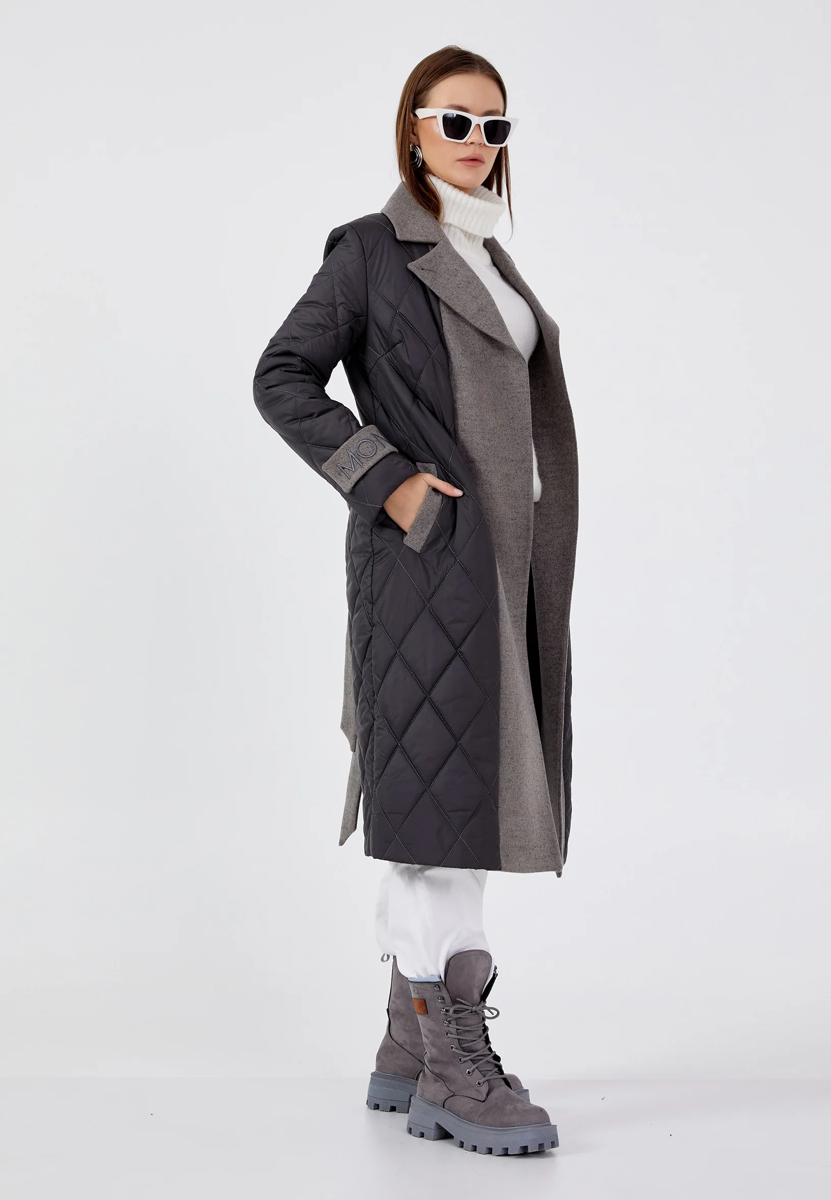 Polyester Solid Color Regular Coat mml0380 - Image 3