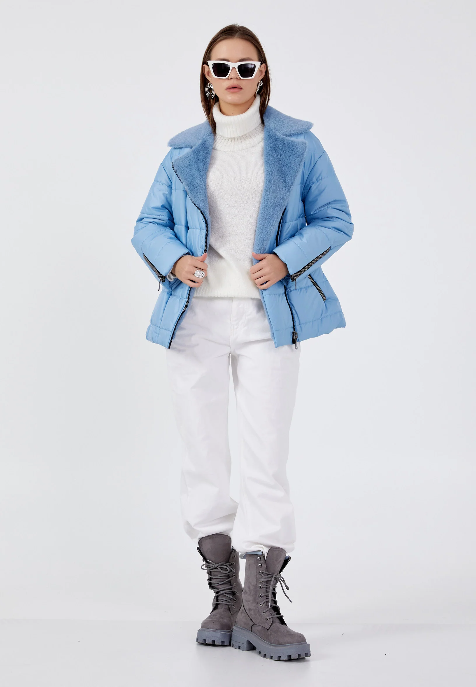 Polyester Solid Color Regular Coat mml0435 - Image 10