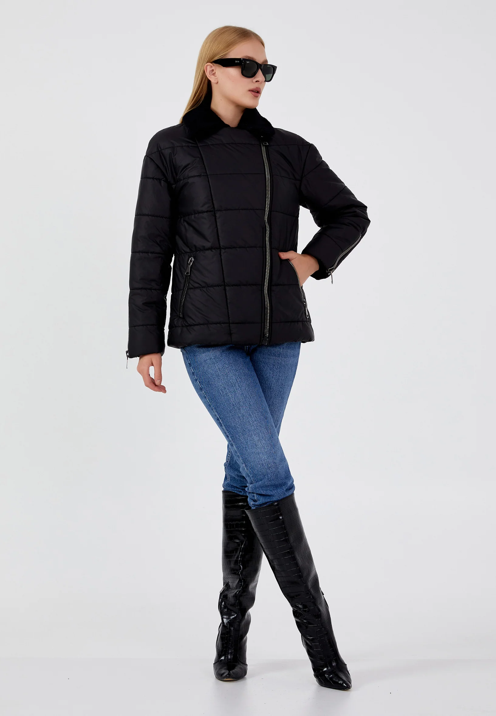Polyester Solid Color Regular Coat mml0435 - Image 2
