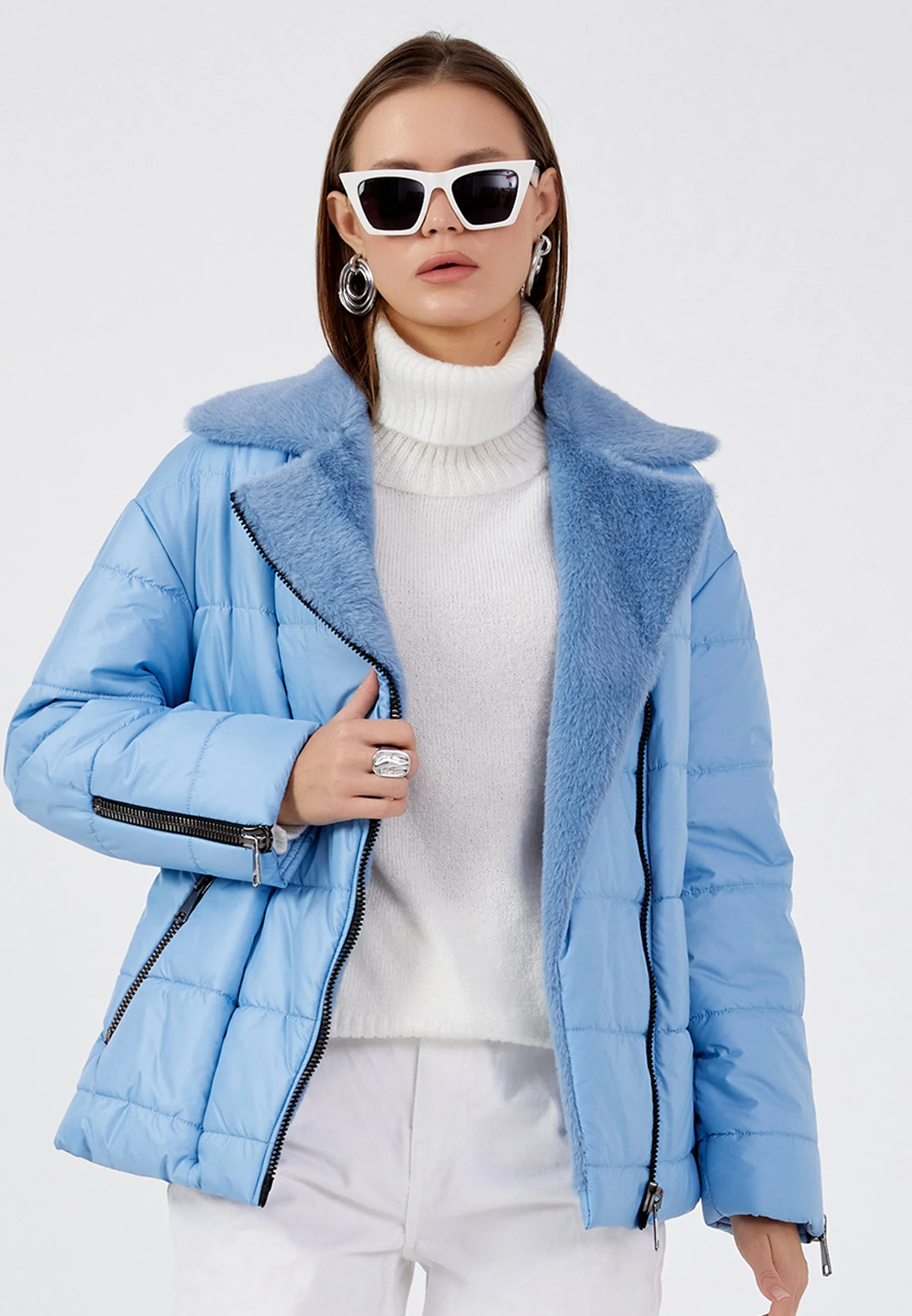 Polyester Solid Color Regular Coat mml0435 - Image 6
