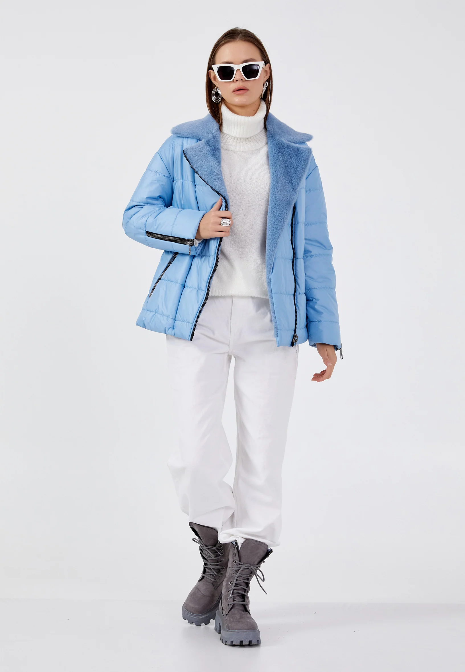 Polyester Solid Color Regular Coat mml0435 - Image 7